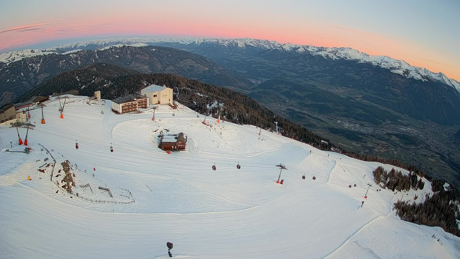 Kronplatz peak Ski resort | view to Bruneck