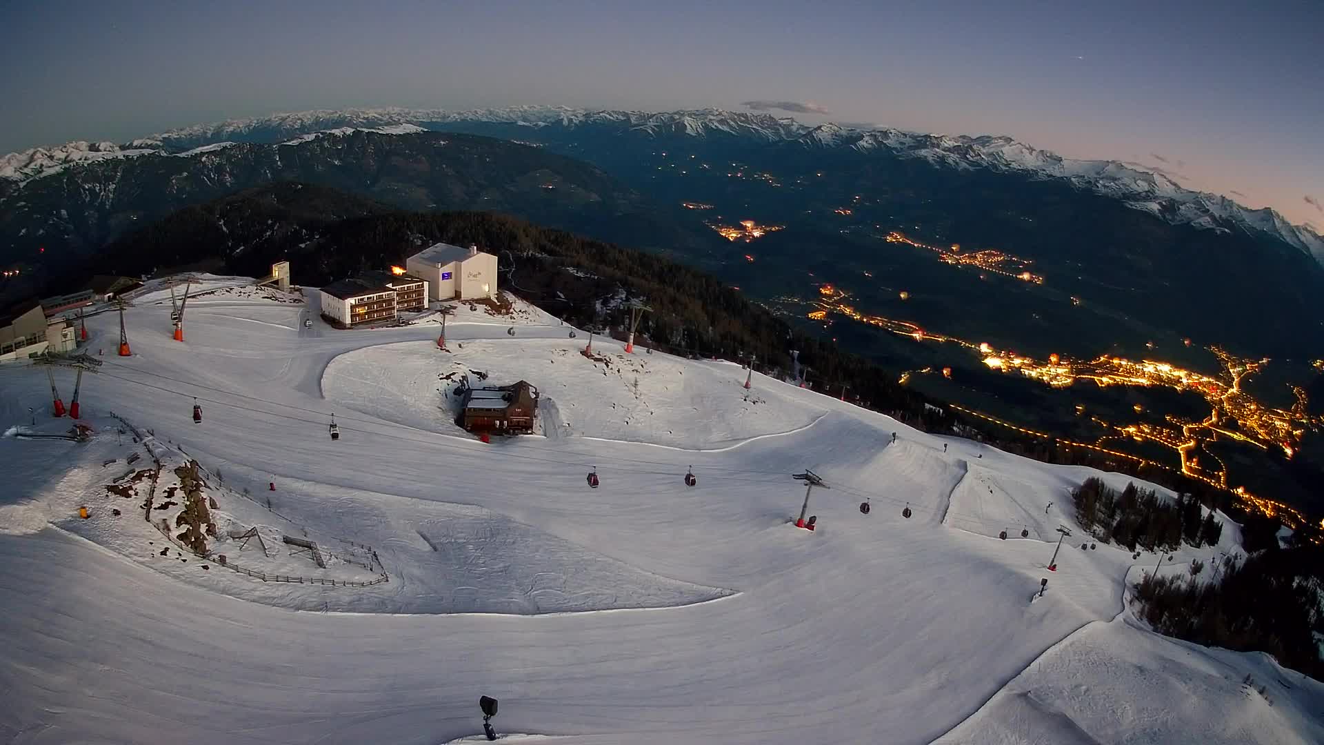 Kronplatz peak Ski resort | view to Bruneck