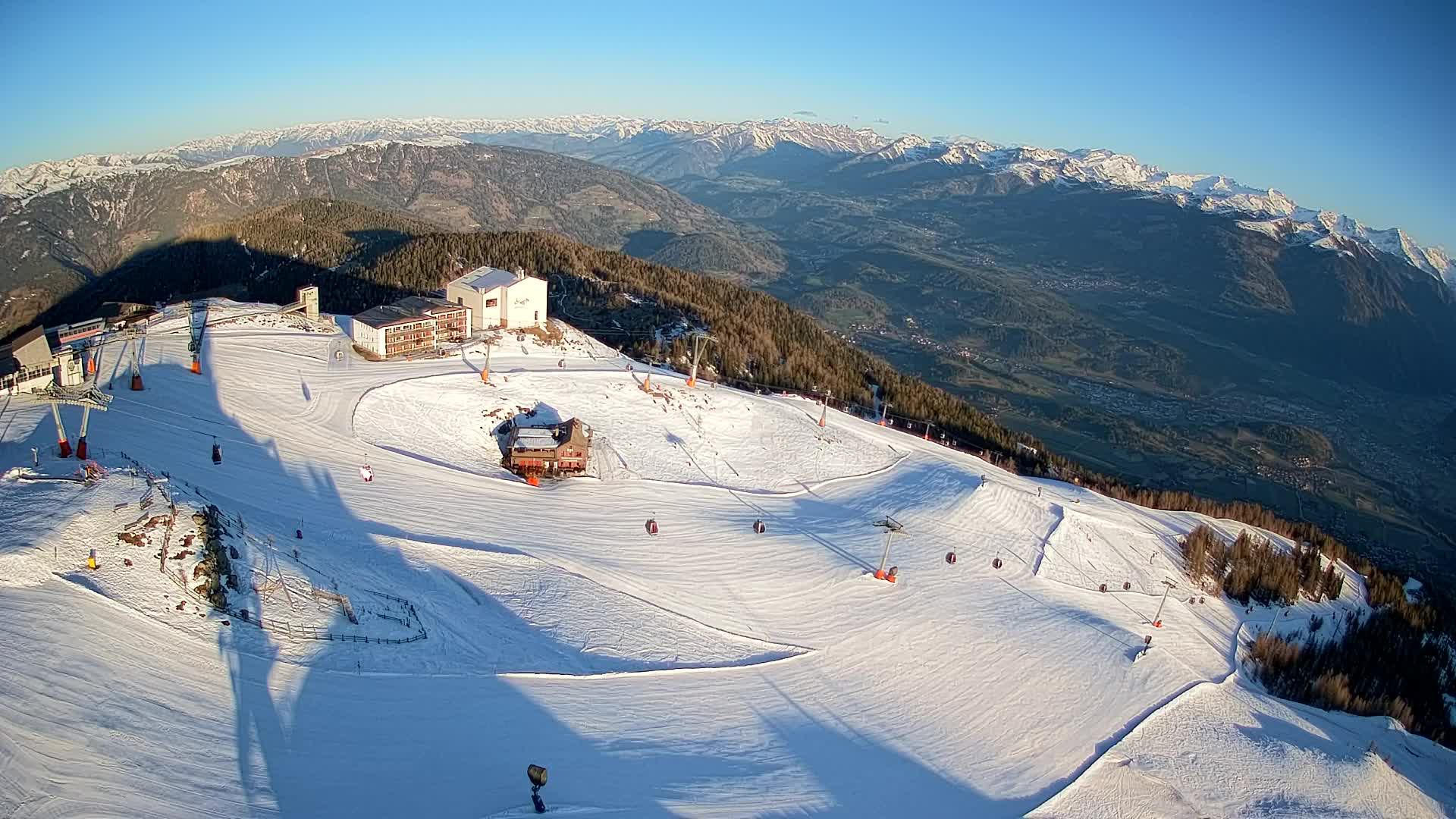 Kronplatz peak Ski resort | view to Bruneck