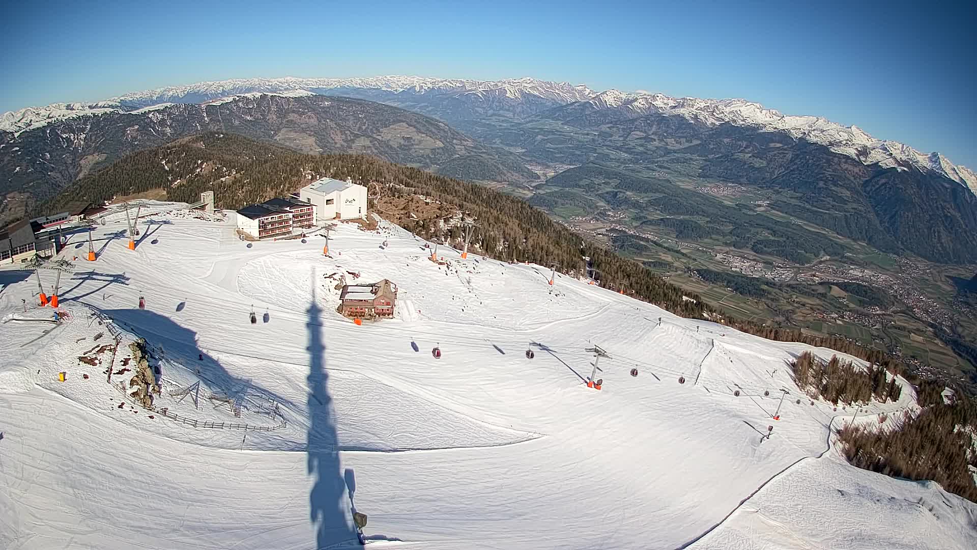 Kronplatz peak Ski resort | view to Bruneck
