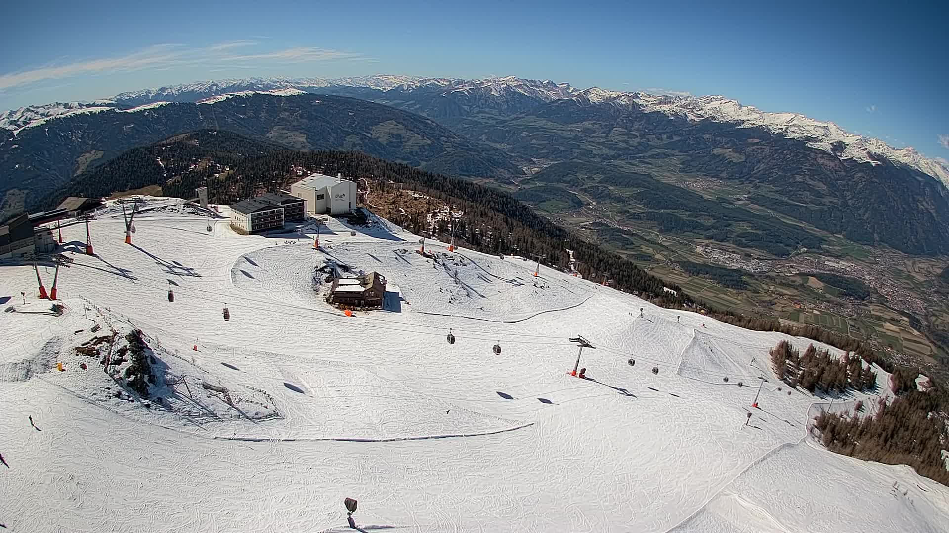 Kronplatz peak Ski resort | view to Bruneck