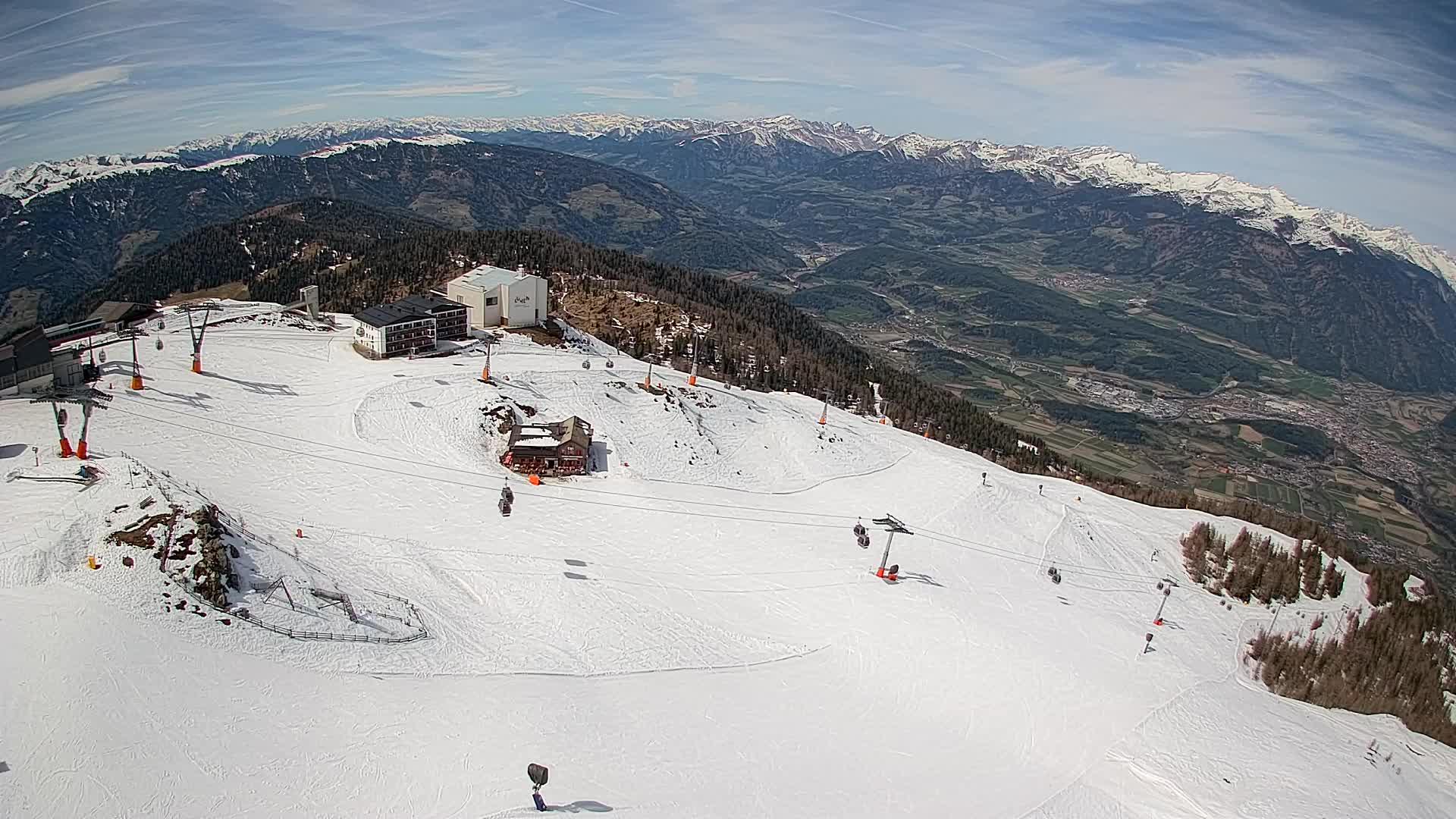 Station de ski Kronplatz sommet | vue sur Brunico