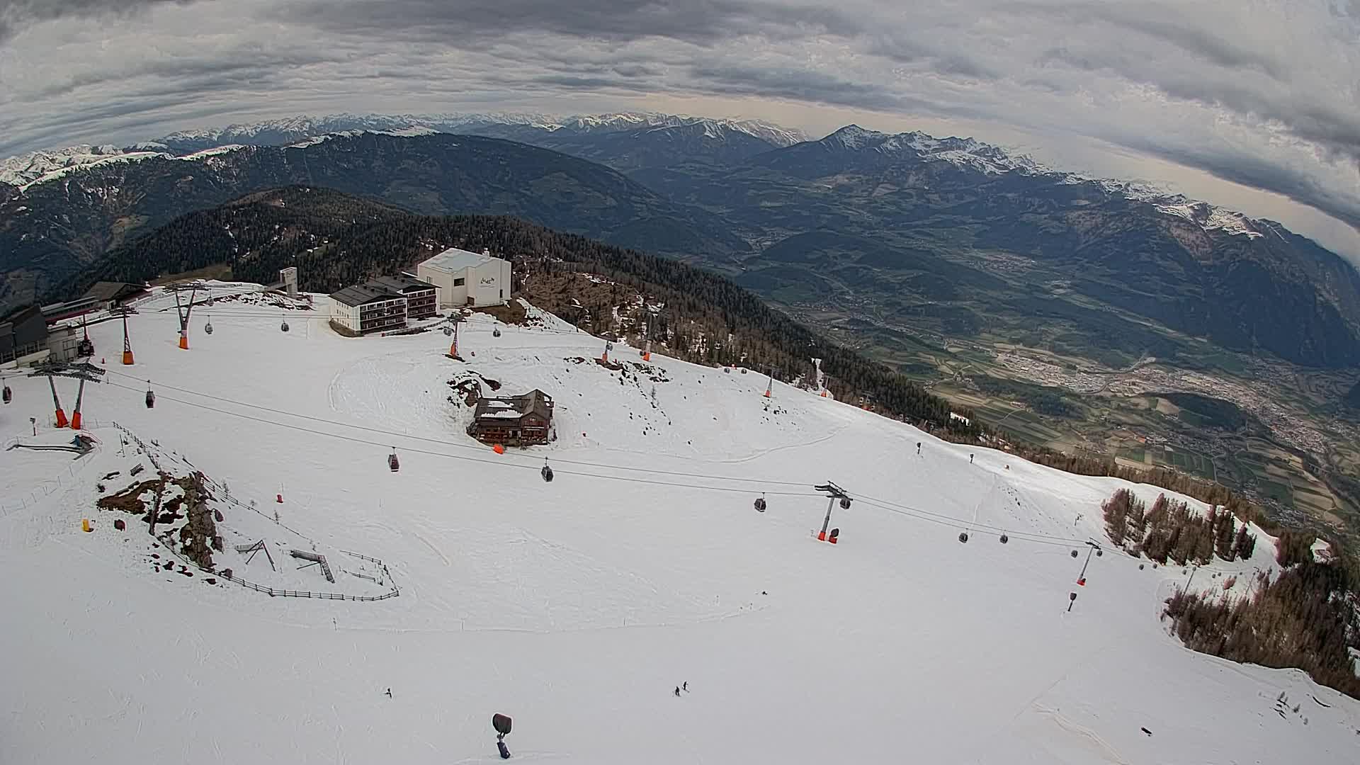 Kronplatz peak Ski resort | view to Bruneck