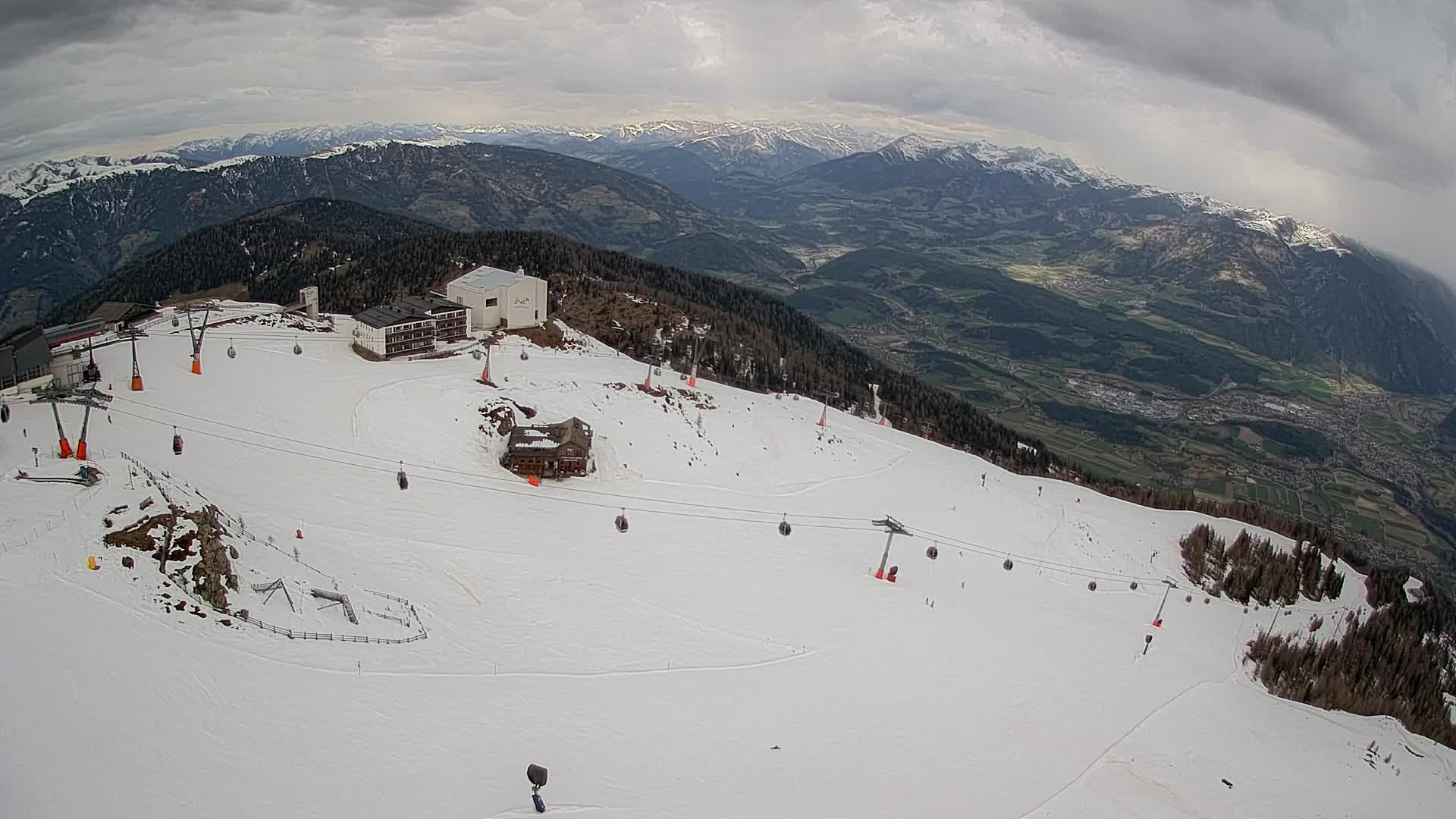 Kronplatz peak Ski resort | view to Bruneck