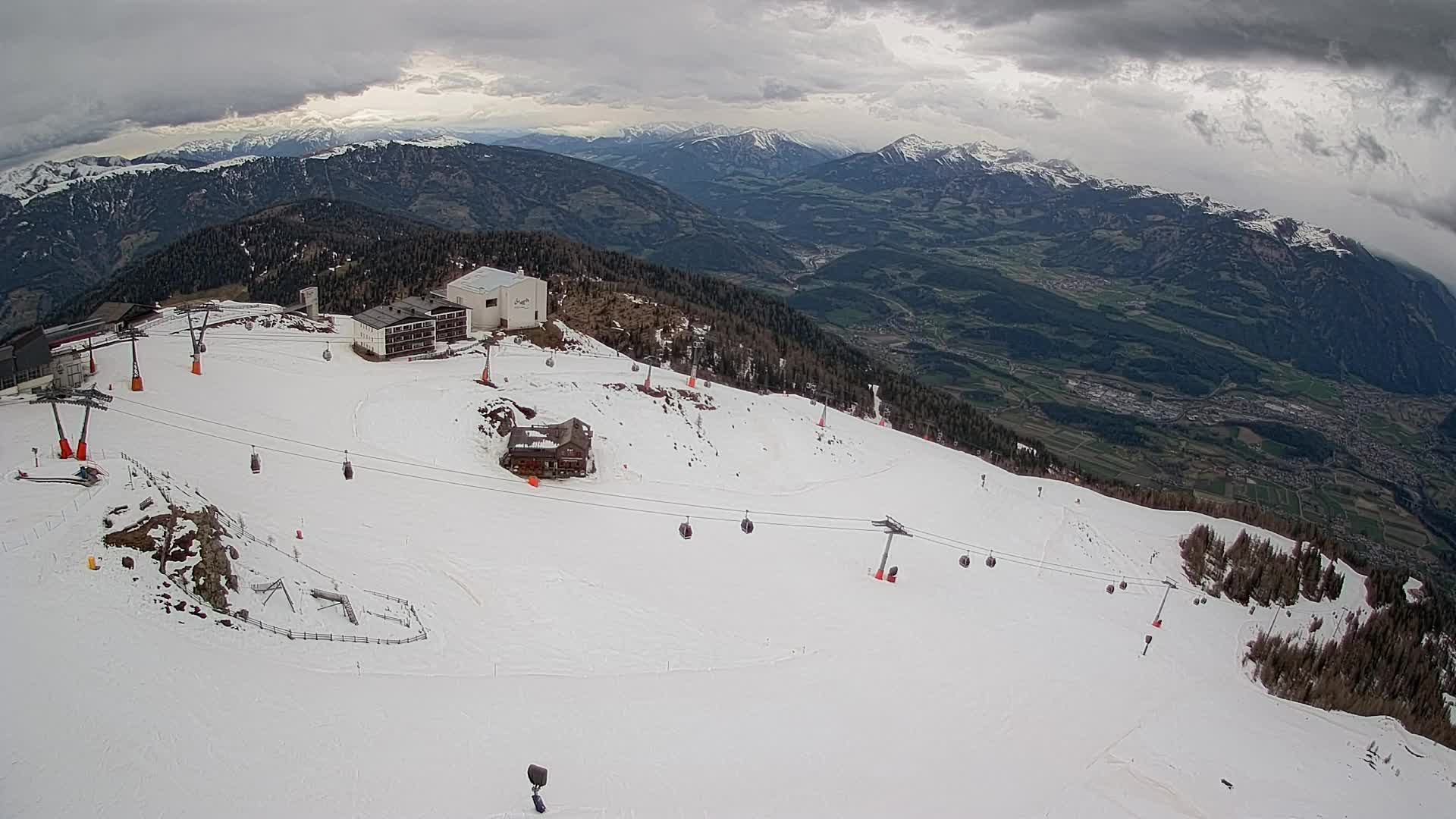 Kronplatz peak Ski resort | view to Bruneck