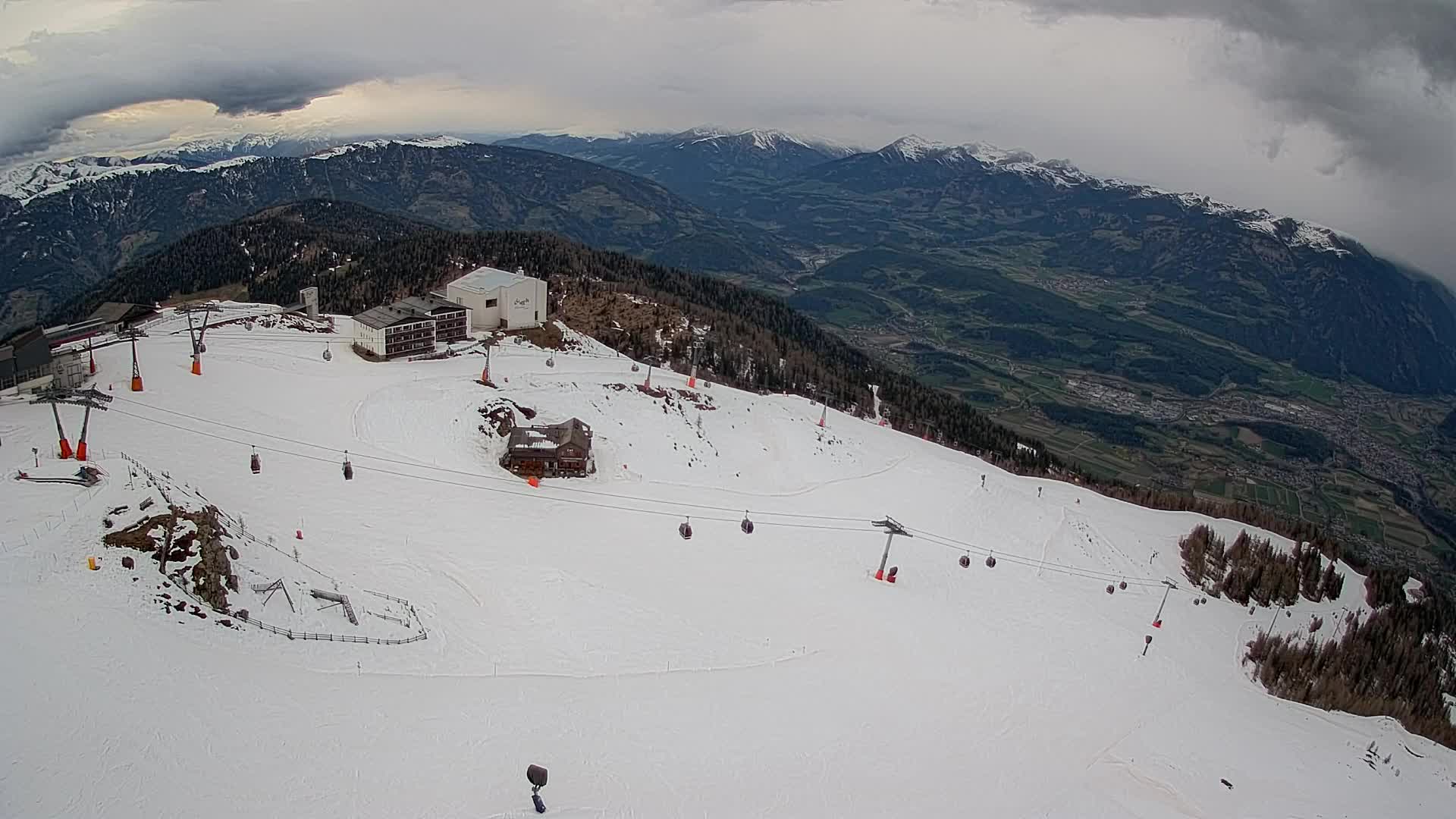 Kronplatz peak Ski resort | view to Bruneck