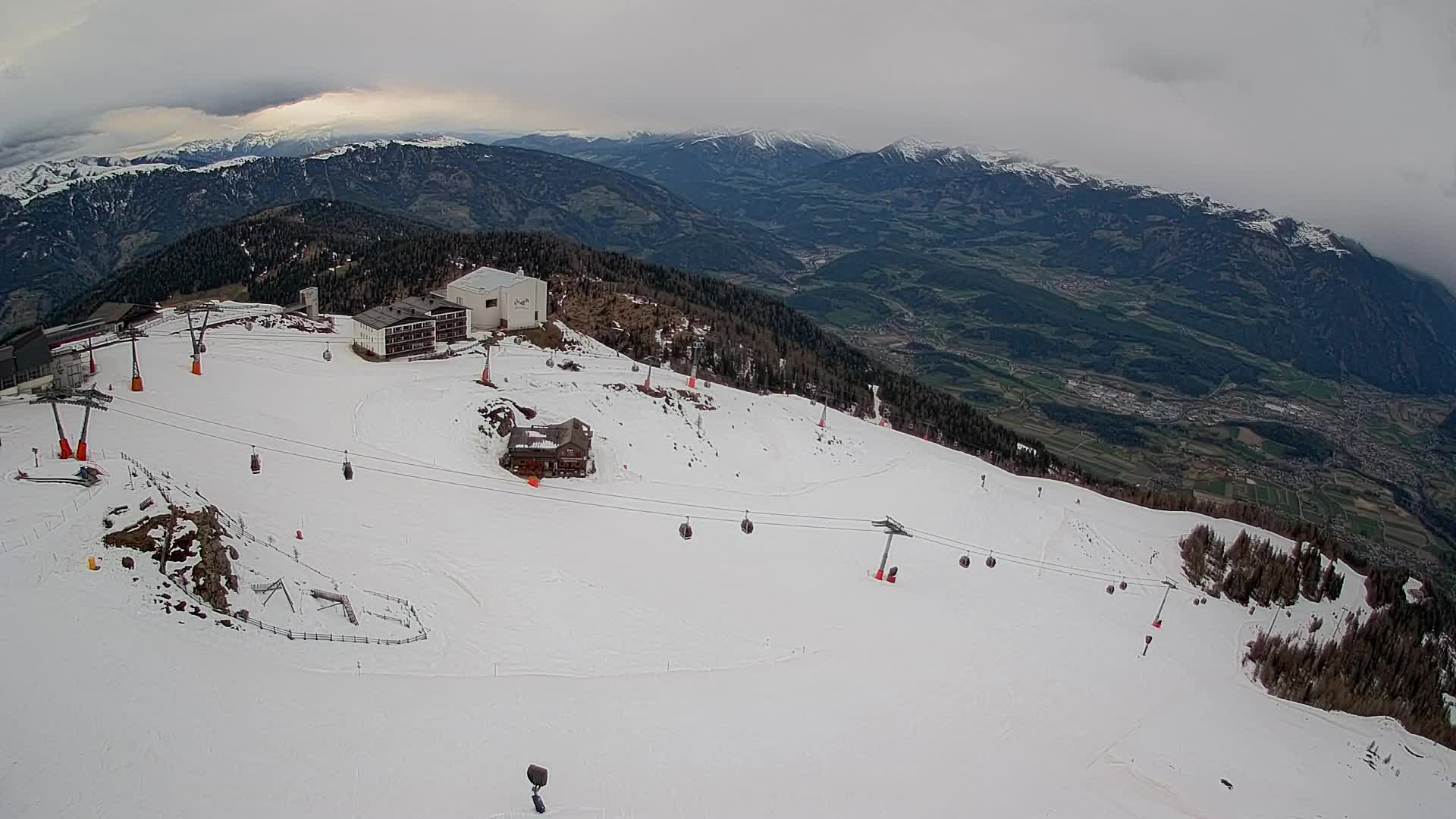 Kronplatz peak Ski resort | view to Bruneck