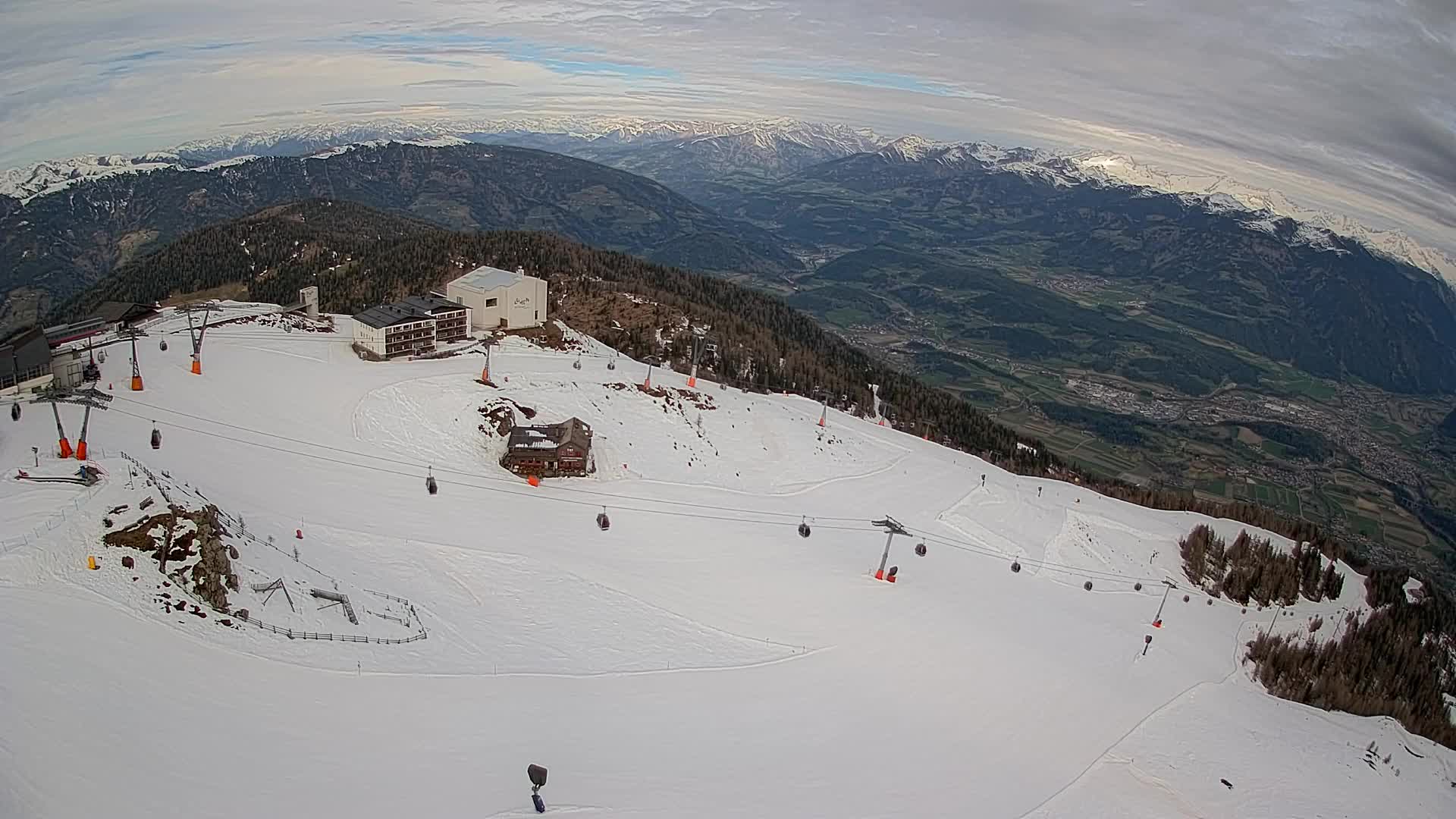 Kronplatz peak Ski resort | view to Bruneck