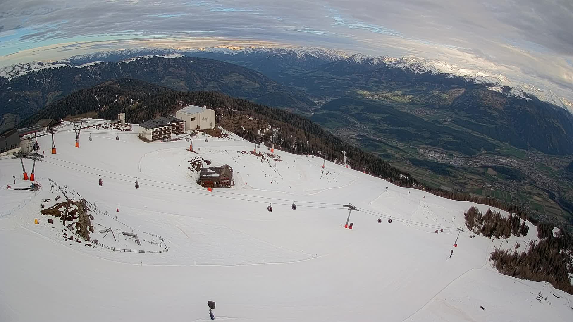 Kronplatz peak Ski resort | view to Bruneck