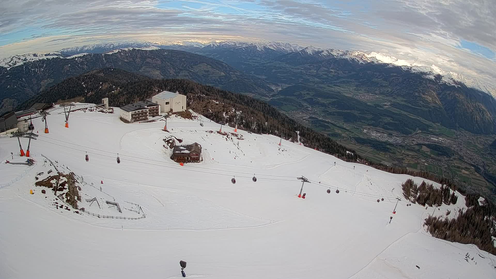Kronplatz peak Ski resort | view to Bruneck
