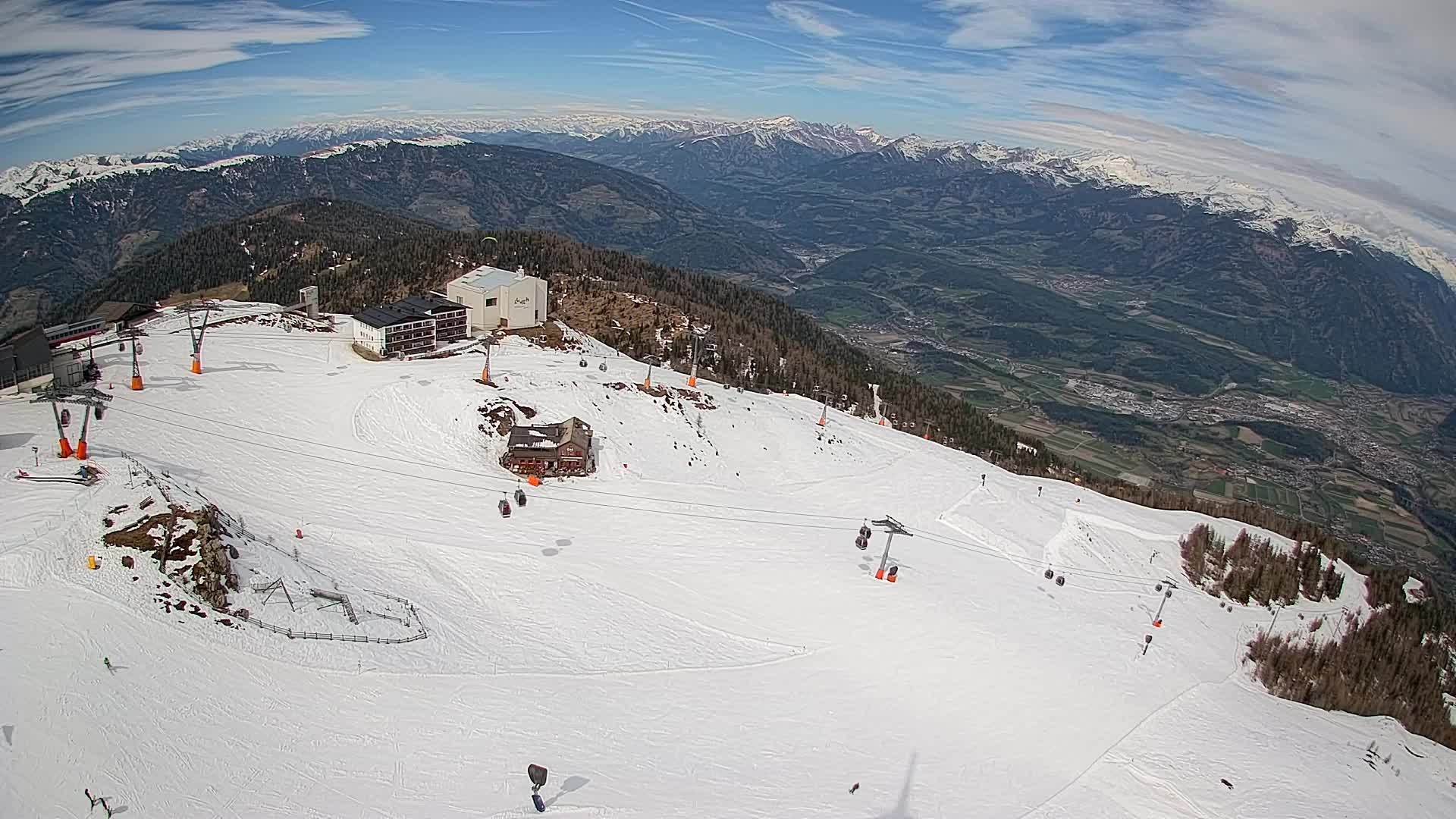 Station de ski Kronplatz sommet | vue sur Brunico
