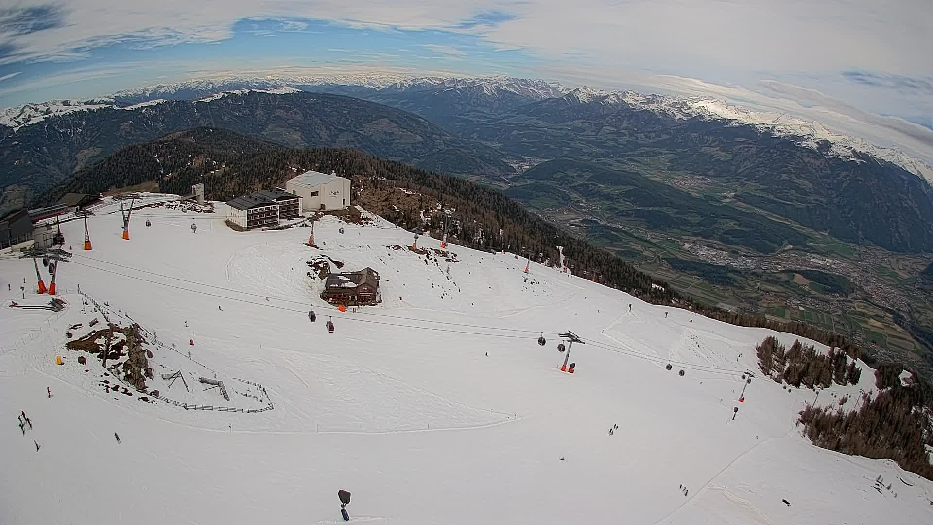 Kronplatz peak Ski resort | view to Bruneck