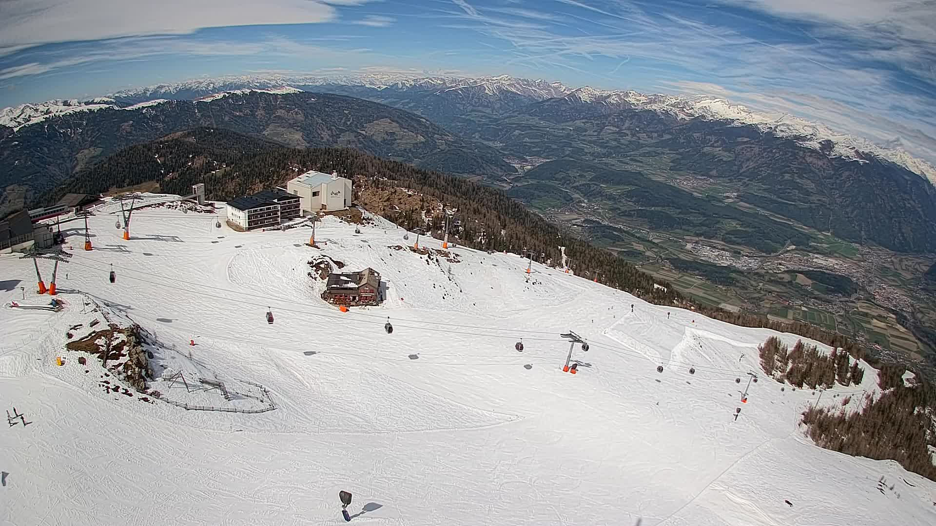 Kronplatz peak Ski resort | view to Bruneck