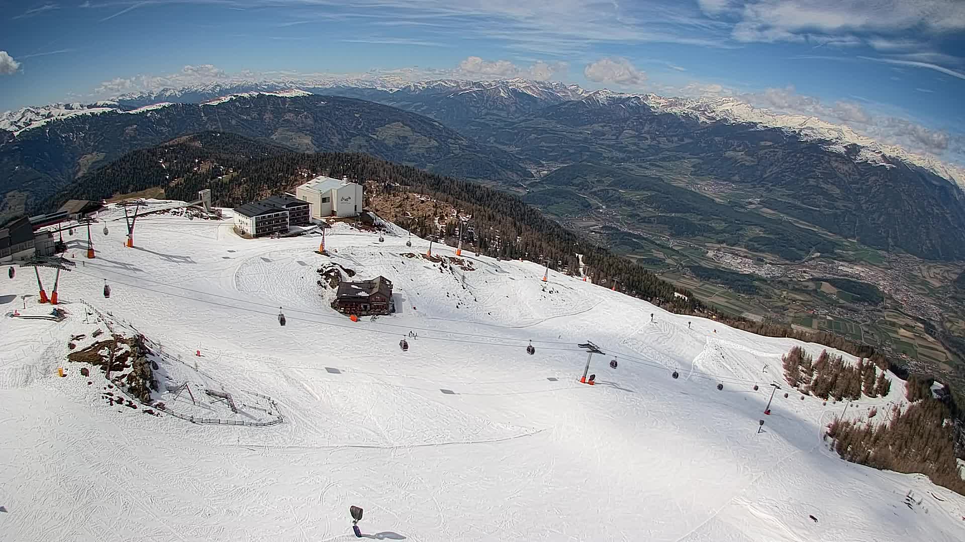 Kronplatz peak Ski resort | view to Bruneck