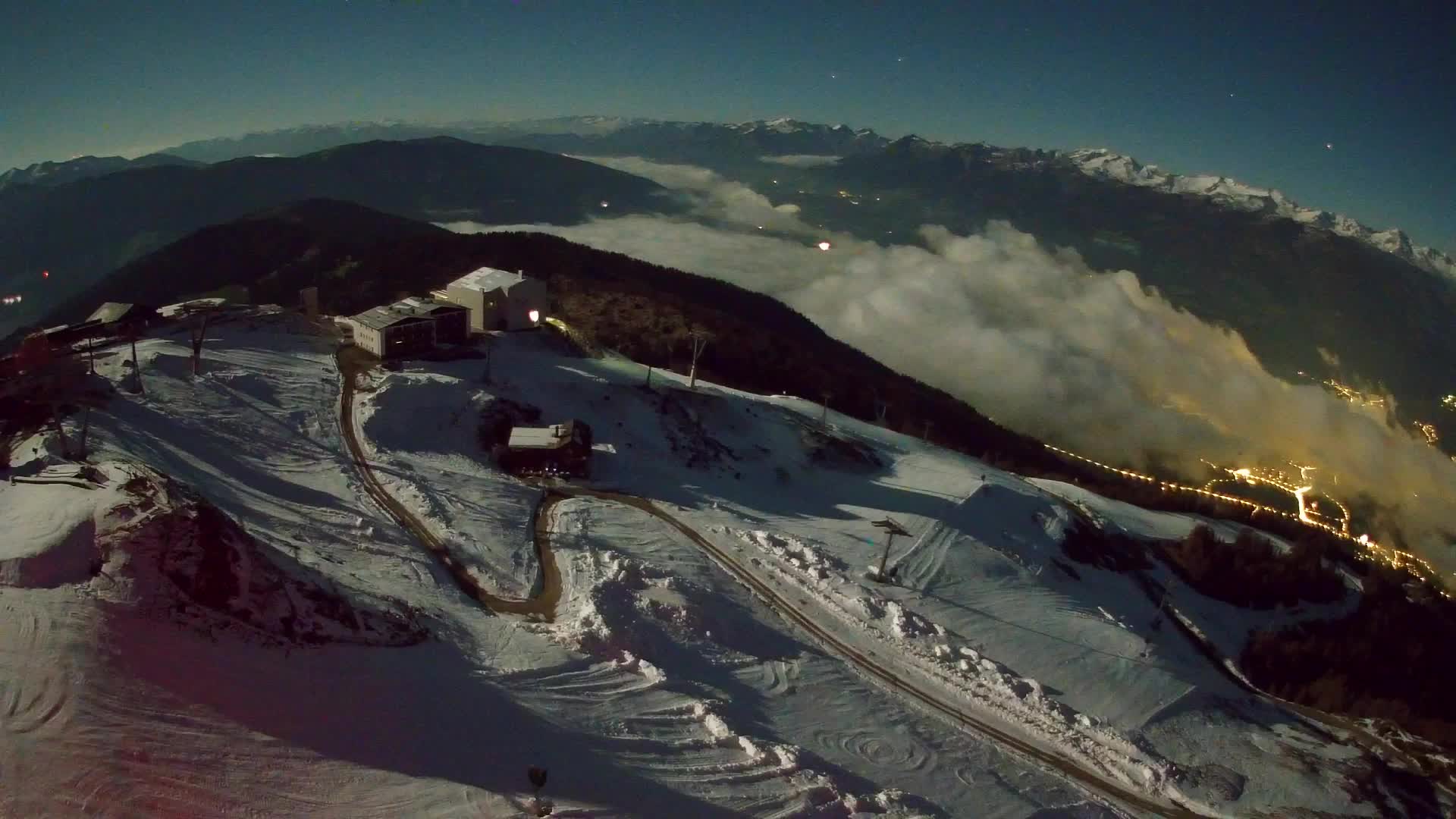 Station de ski Kronplatz sommet | vue sur Brunico