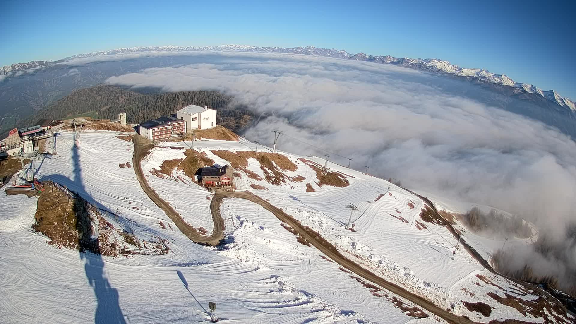 Skigebiet Kronplatz Gipfel | Blick auf Bruneck