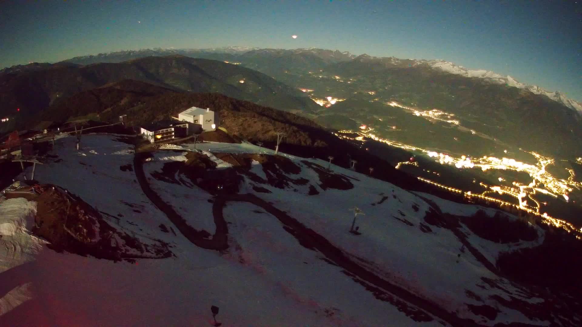 Station de ski Kronplatz sommet | vue sur Brunico