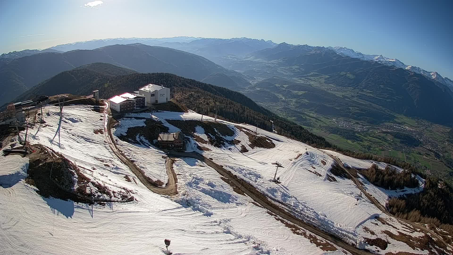 Station de ski Kronplatz sommet | vue sur Brunico