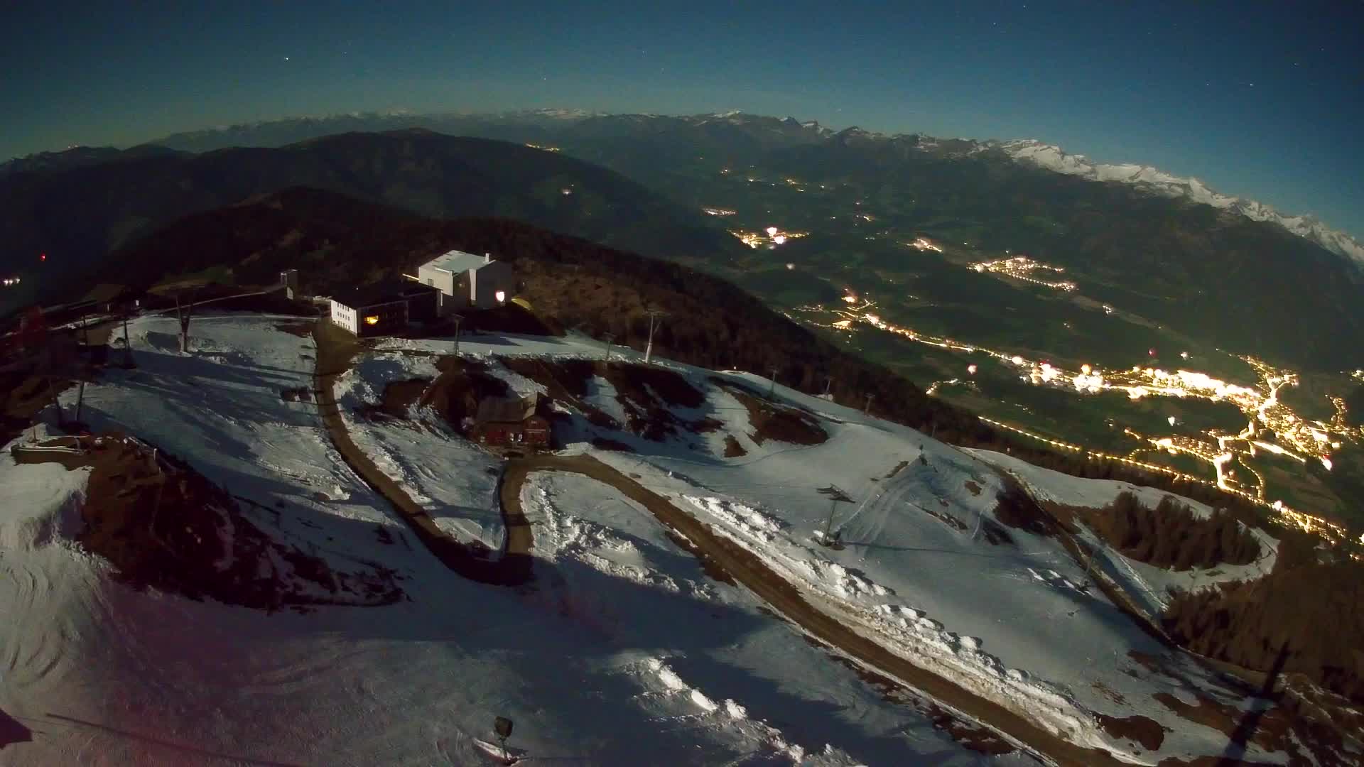 Station de ski Kronplatz sommet | vue sur Brunico