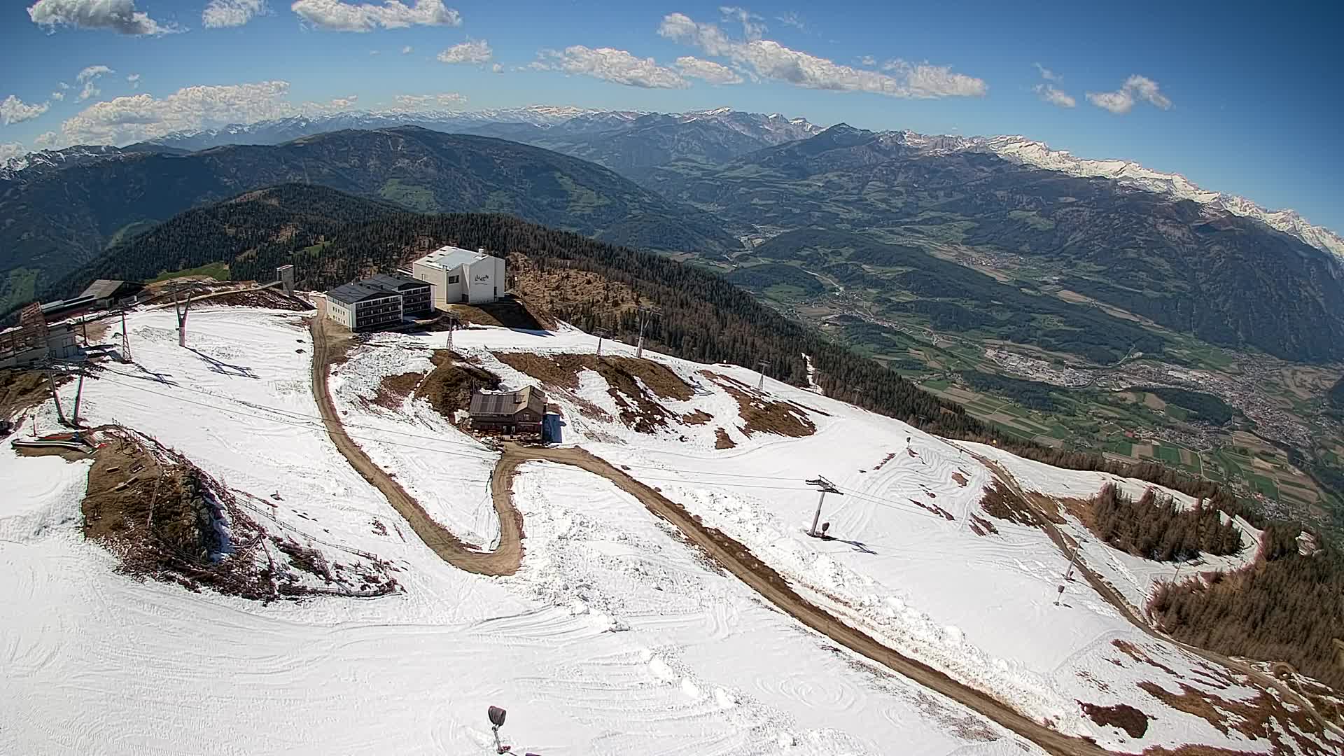 Station de ski Kronplatz sommet | vue sur Brunico