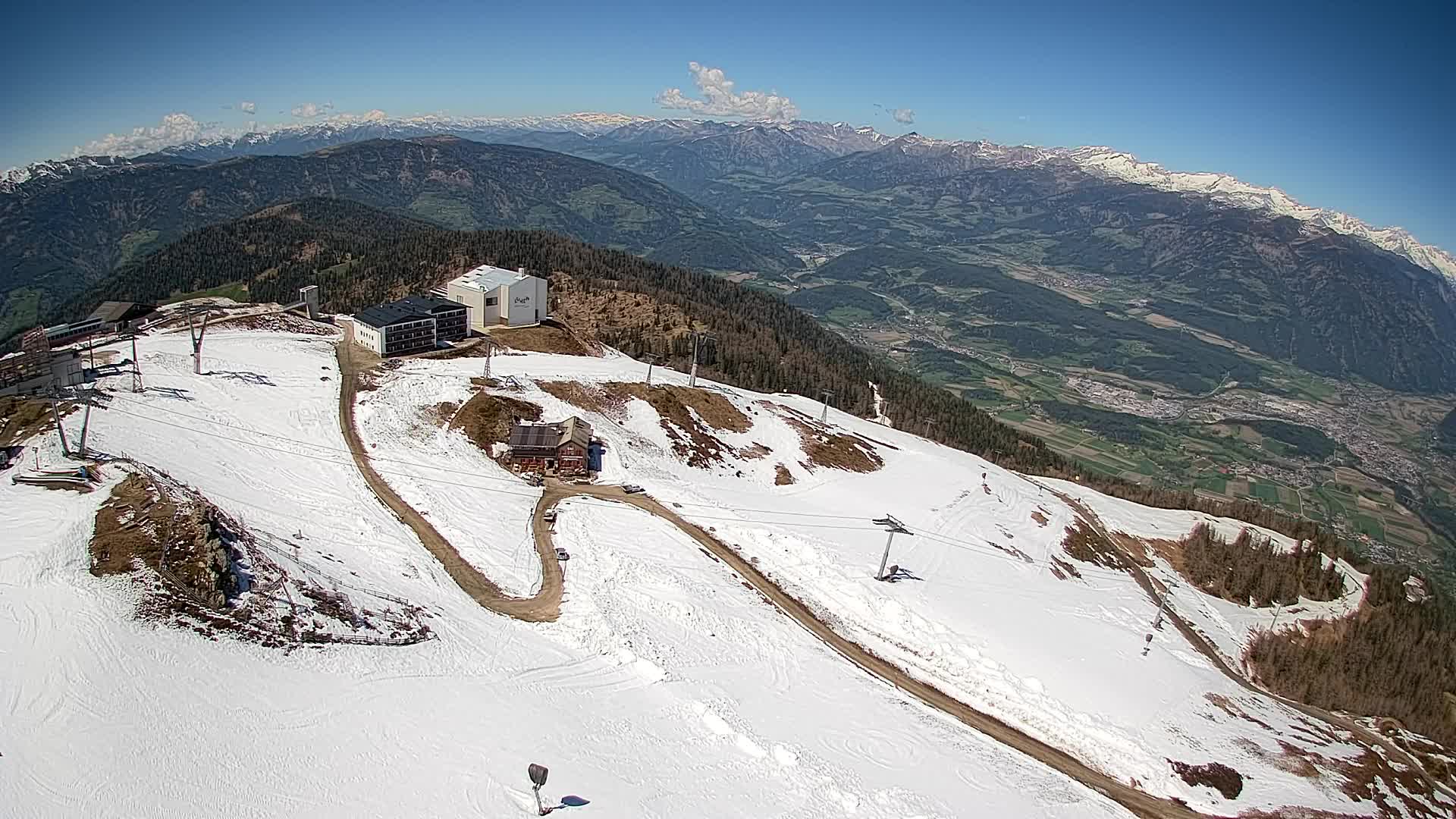 Station de ski Kronplatz sommet | vue sur Brunico