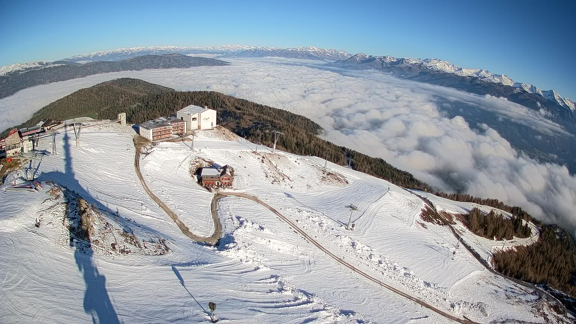 Kronplatz peak Ski resort | view to Bruneck