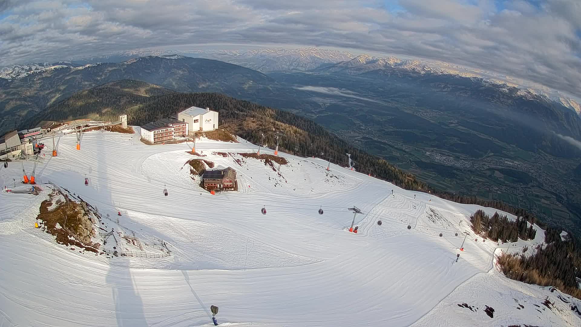 Kronplatz peak Ski resort | view to Bruneck