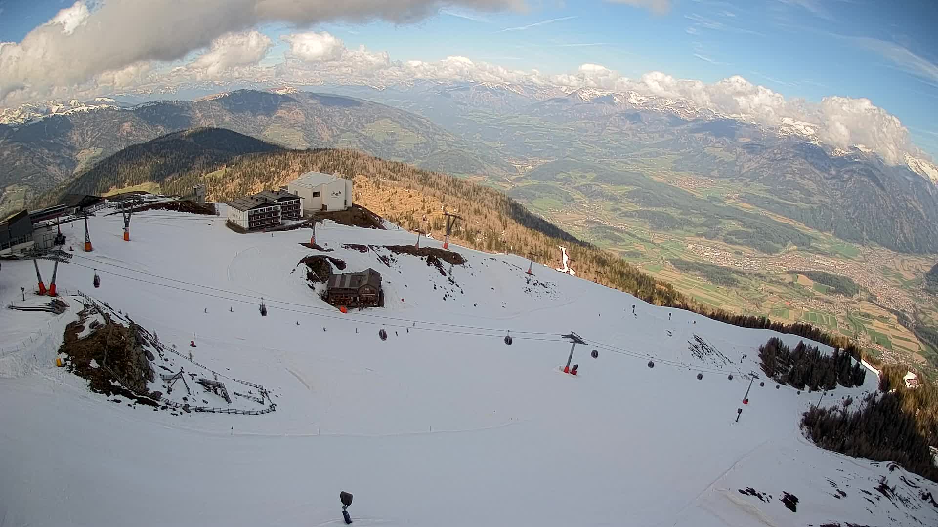Skigebiet Kronplatz Gipfel | Blick auf Bruneck
