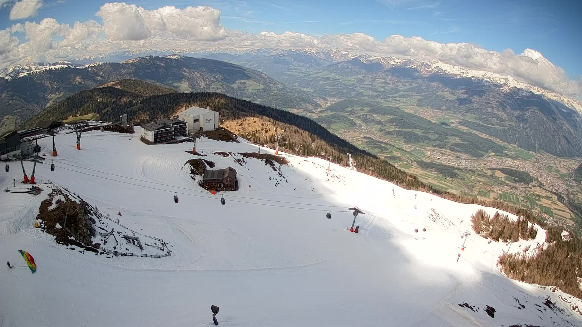 Station de ski Kronplatz sommet | vue sur Brunico