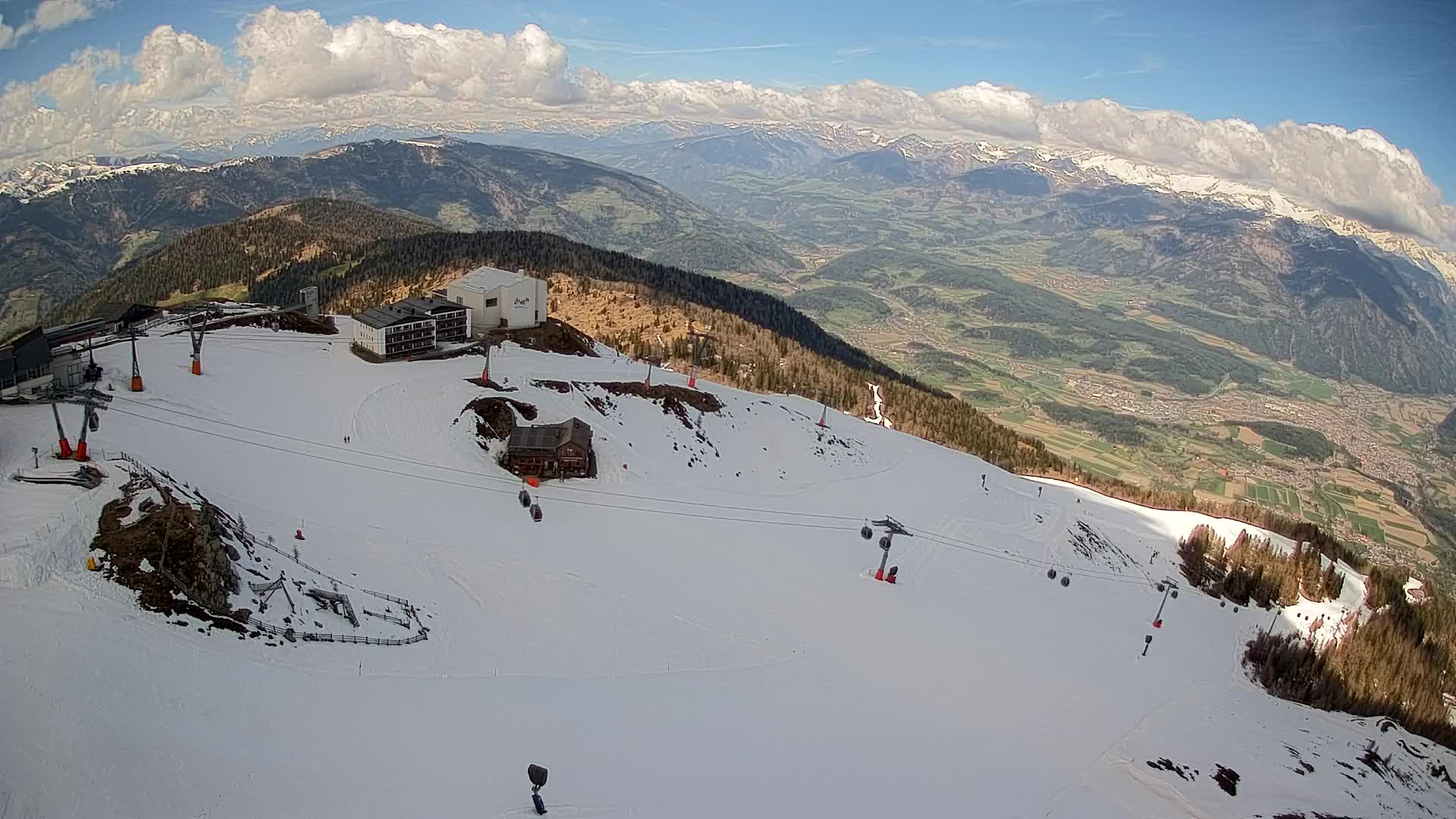 Skigebiet Kronplatz Gipfel | Blick auf Bruneck