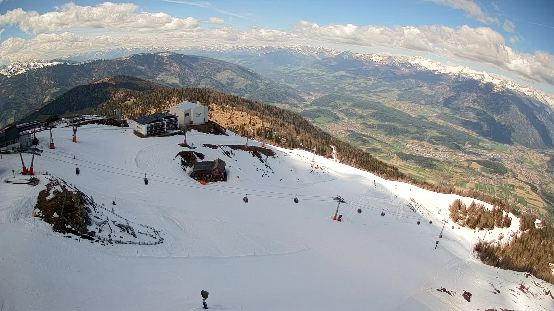 Station de ski Kronplatz sommet | vue sur Brunico