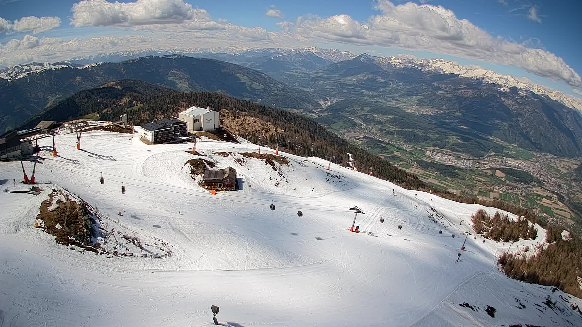 Station de ski Kronplatz sommet | vue sur Brunico