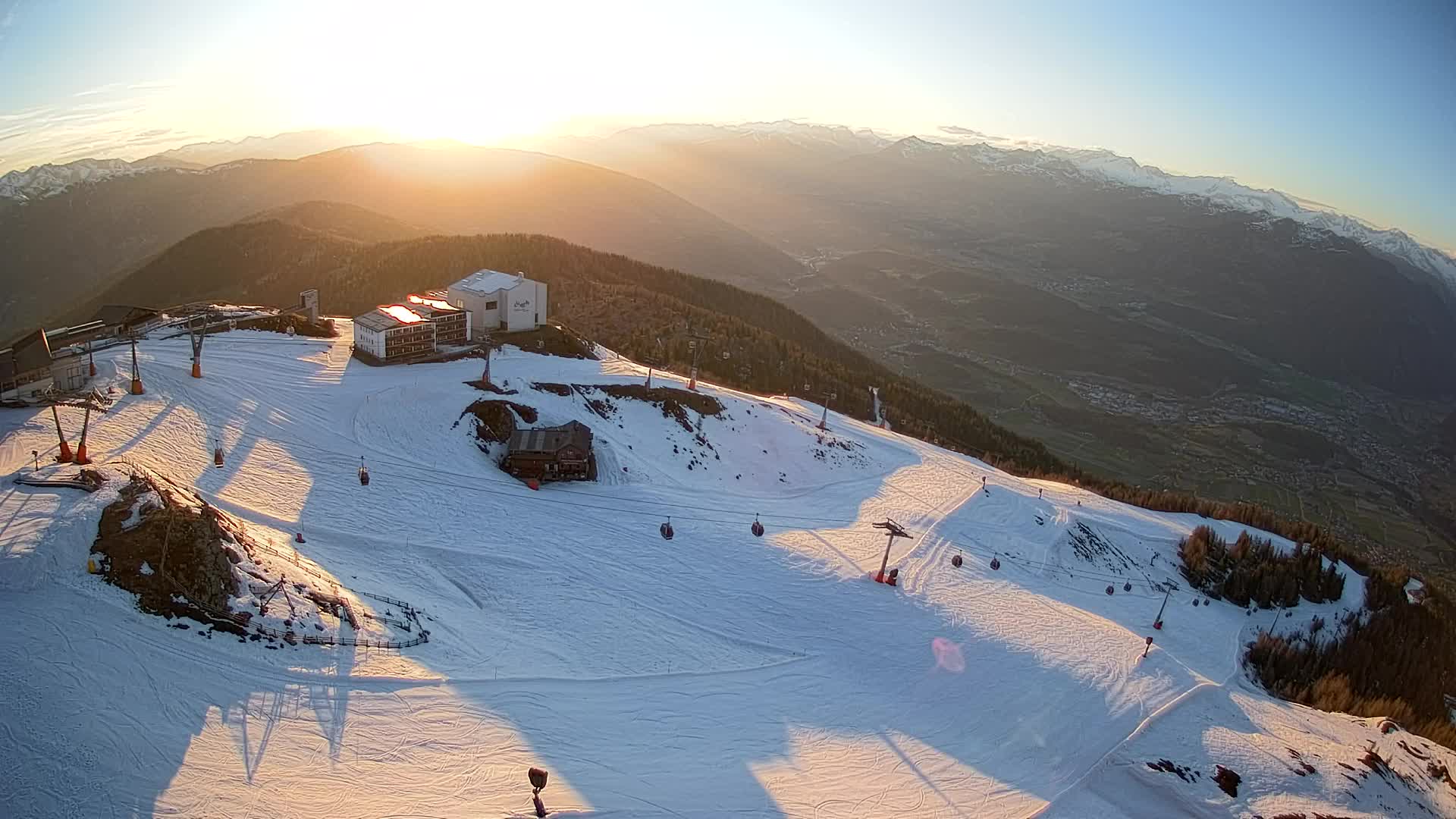 Station de ski Kronplatz sommet | vue sur Brunico