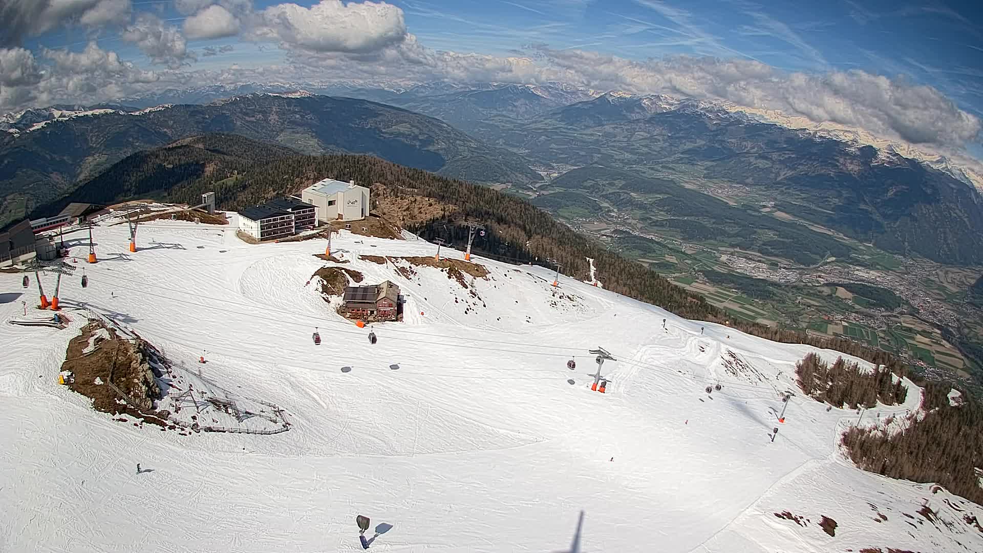 Skigebiet Kronplatz Gipfel | Blick auf Bruneck