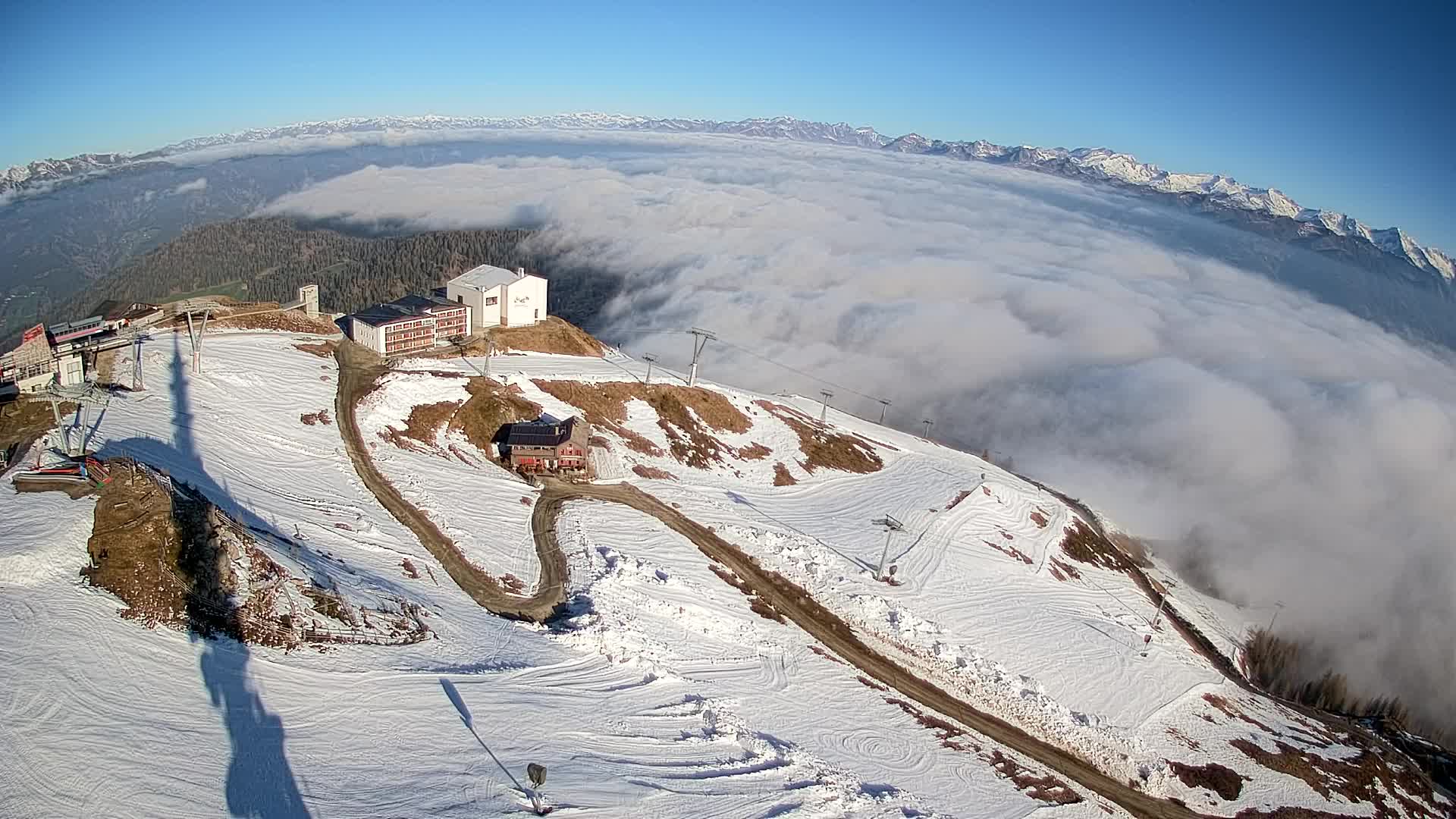 Kronplatz peak Ski resort | view to Bruneck