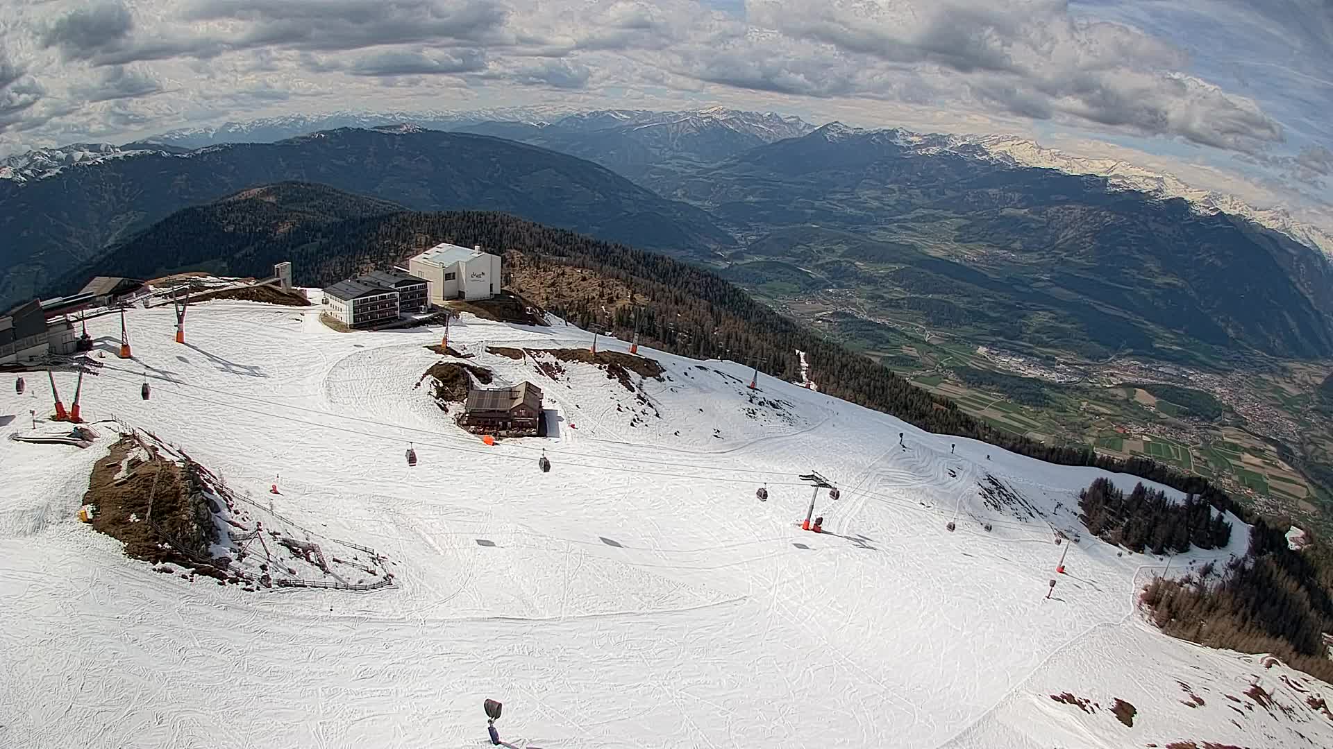 Kronplatz peak Ski resort | view to Bruneck