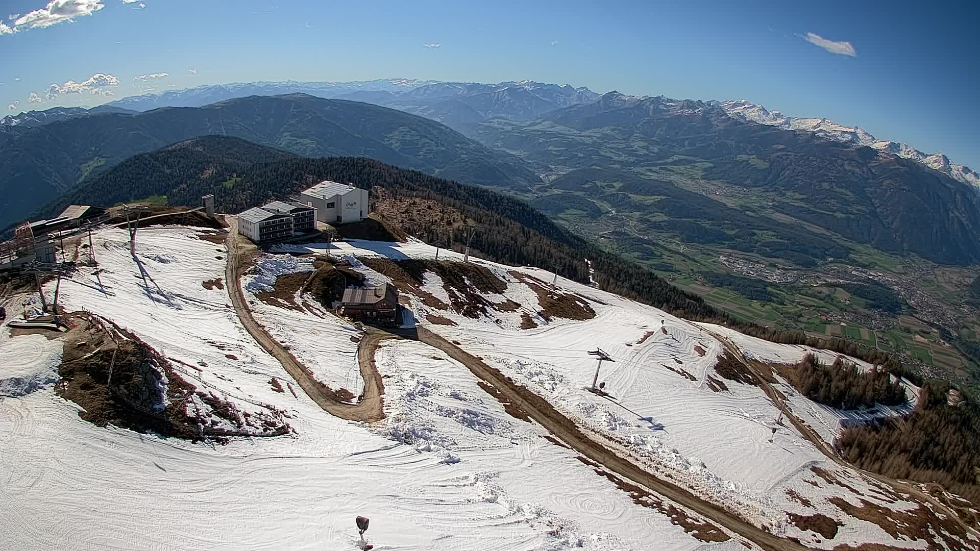Station de ski Kronplatz sommet | vue sur Brunico