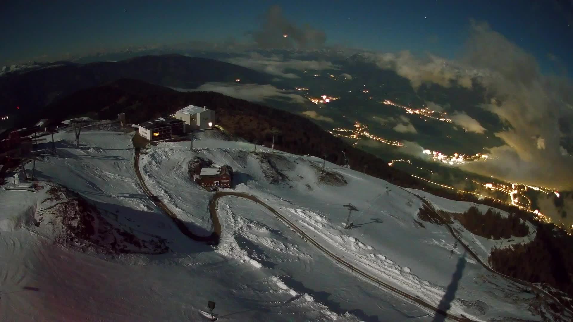 Station de ski Kronplatz sommet | vue sur Brunico