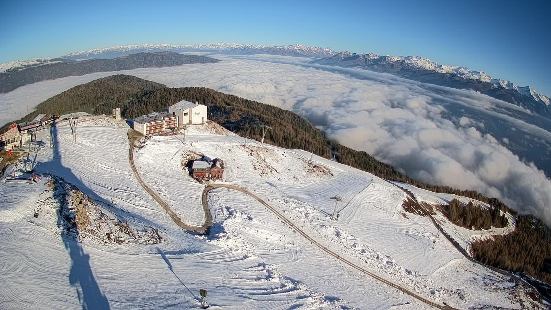 Kronplatz peak Ski resort | view to Bruneck