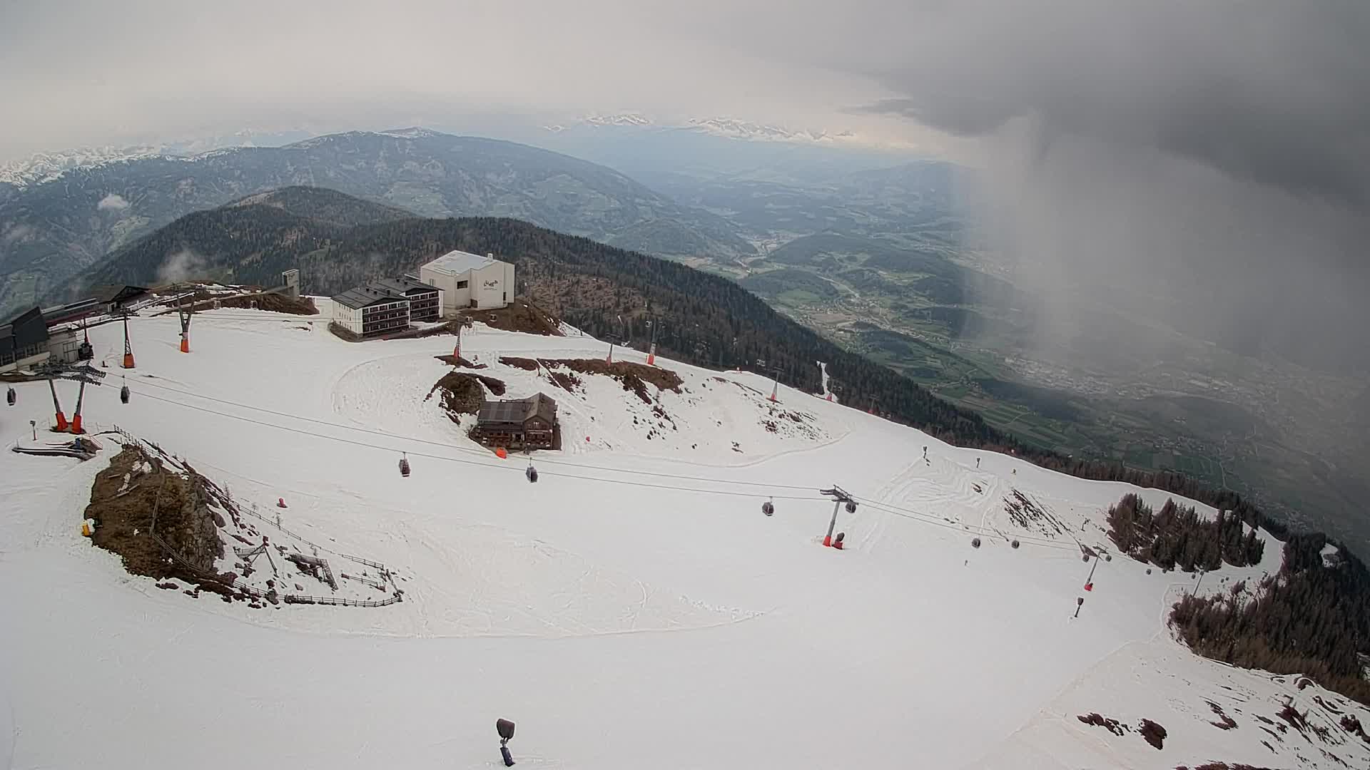 Kronplatz peak Ski resort | view to Bruneck