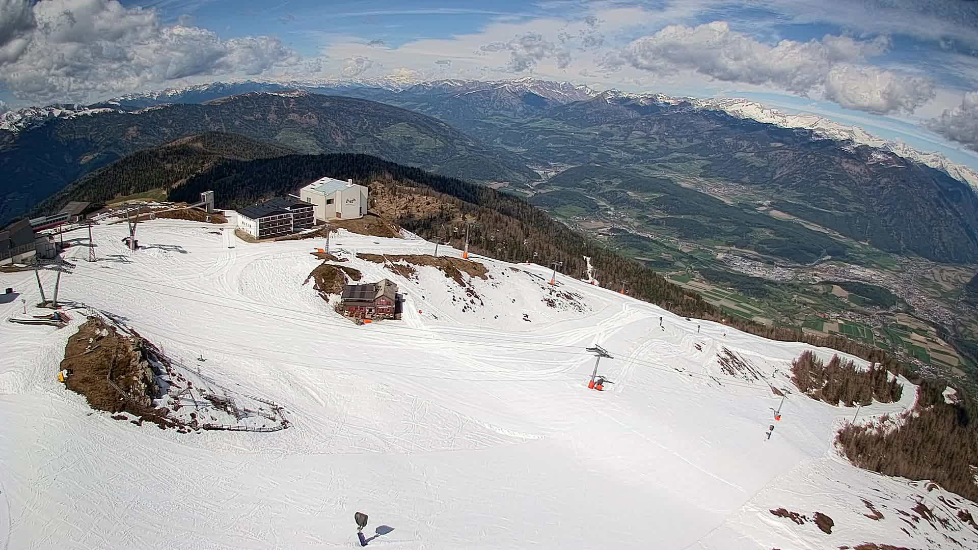 Station de ski Kronplatz sommet | vue sur Brunico