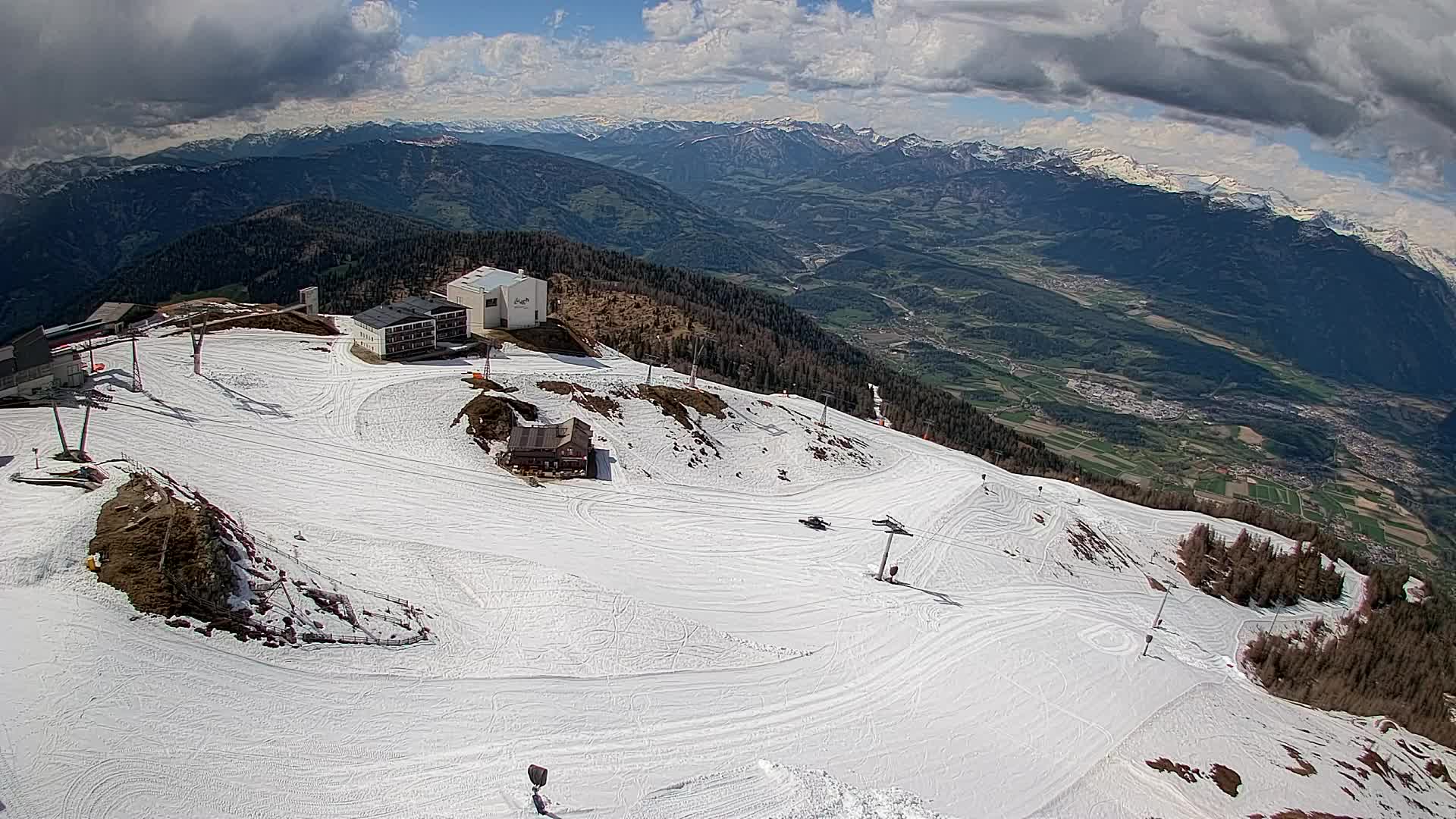 Kronplatz peak Ski resort | view to Bruneck