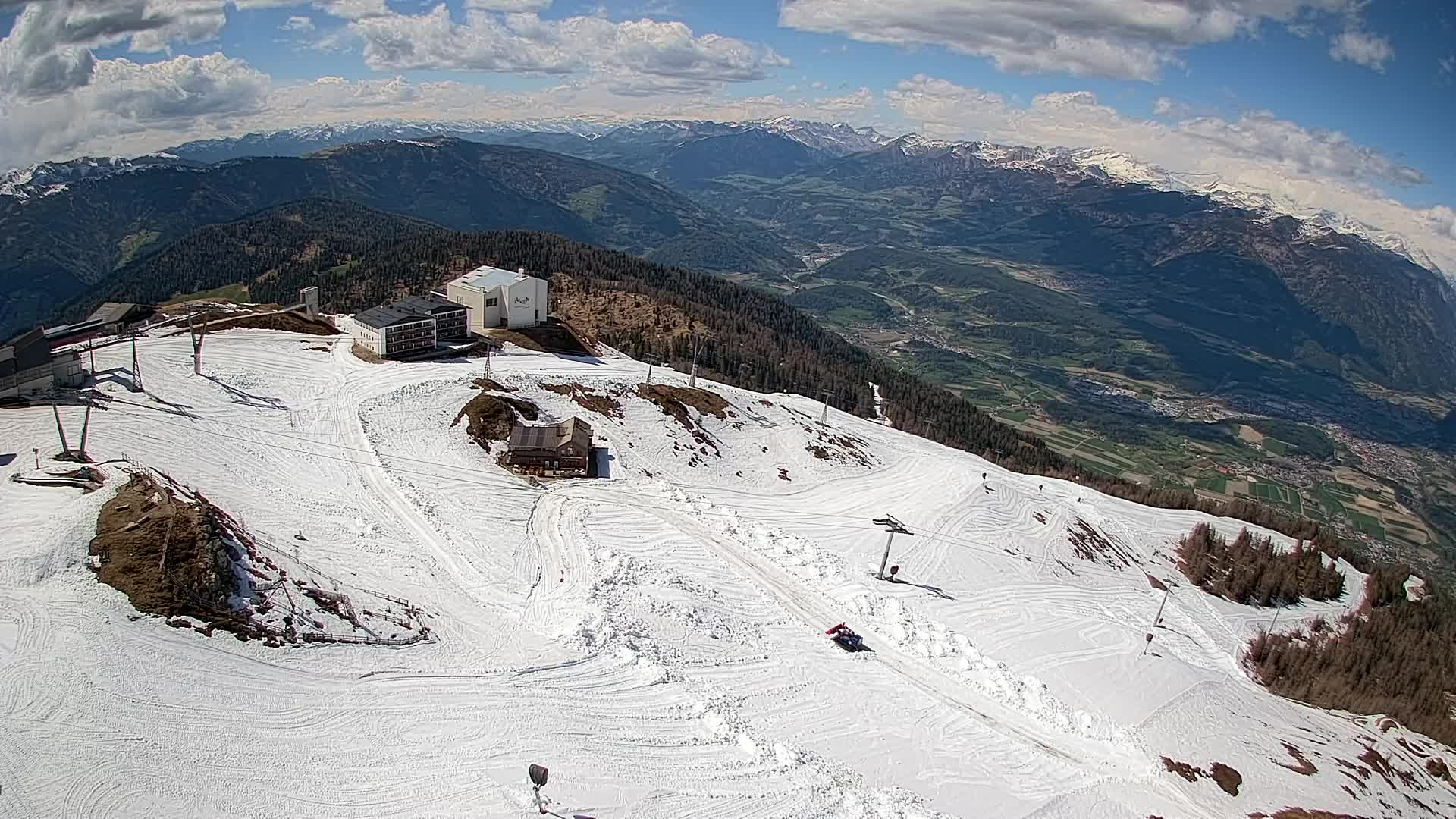 Station de ski Kronplatz sommet | vue sur Brunico