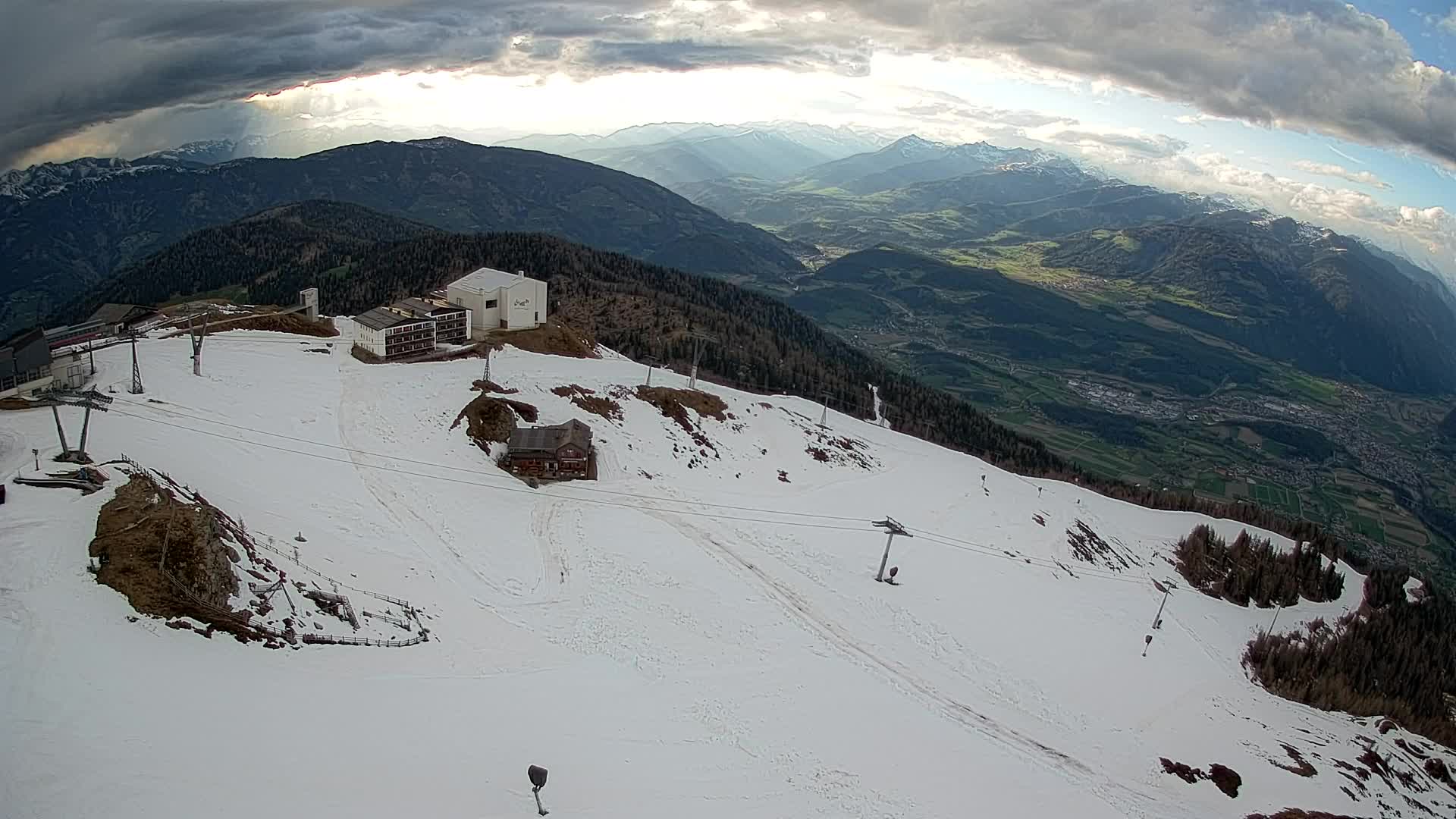 Kronplatz peak Ski resort | view to Bruneck