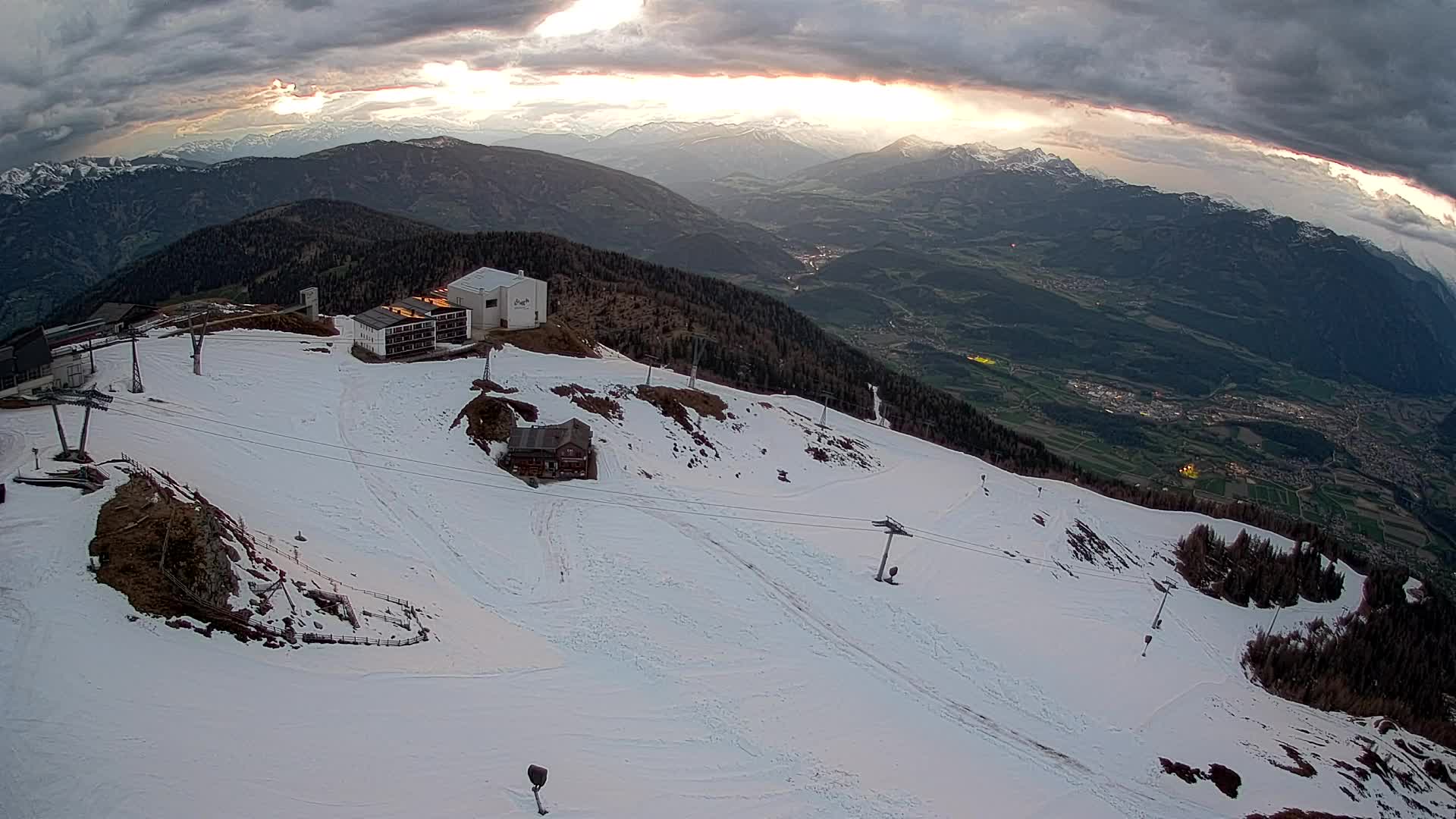 Kronplatz peak Ski resort | view to Bruneck