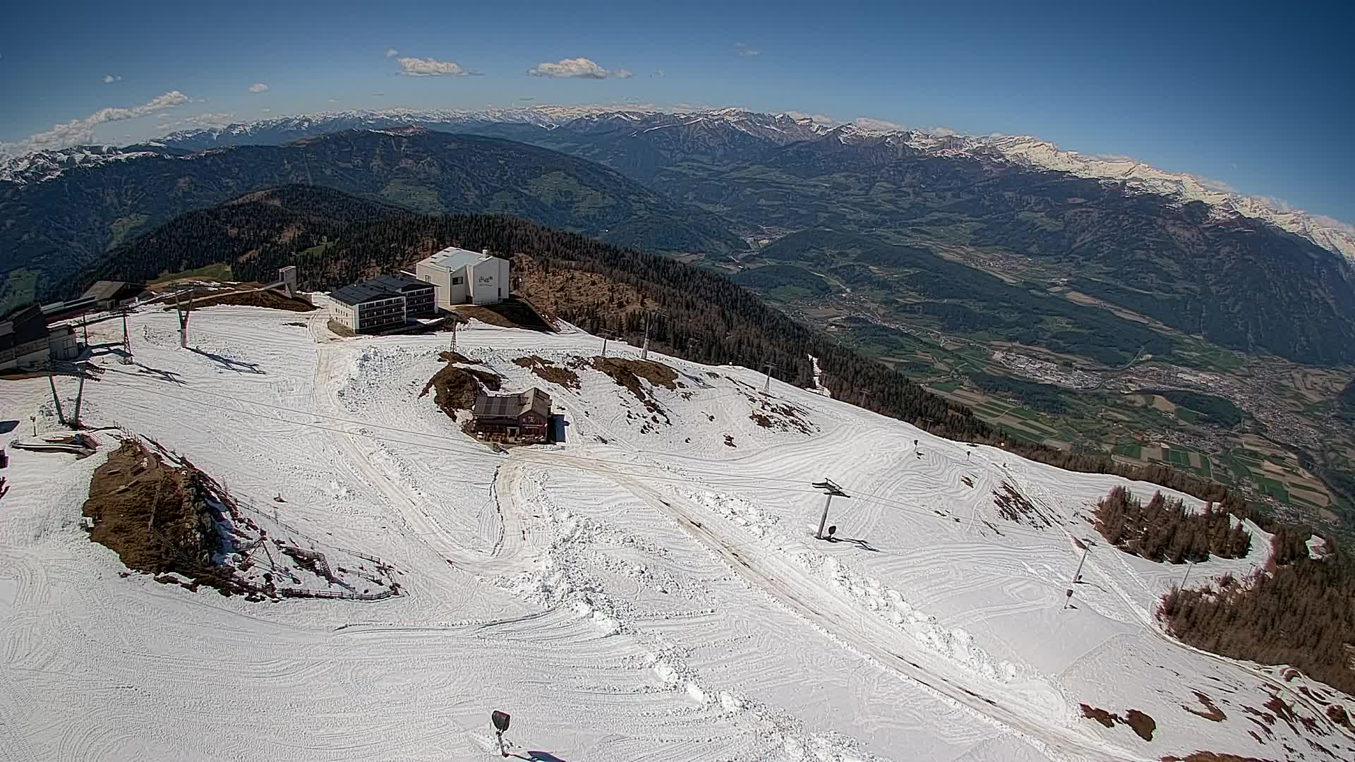 Kronplatz peak Ski resort | view to Bruneck