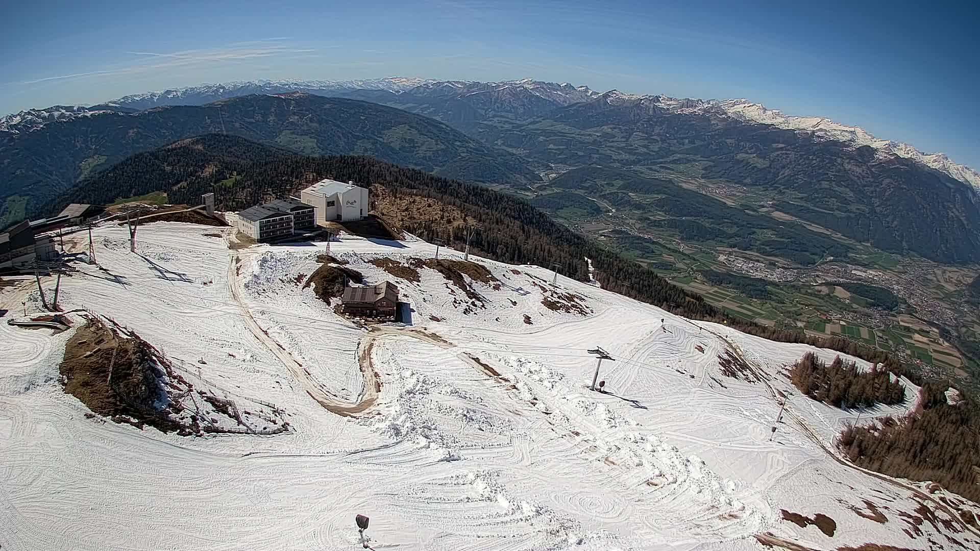 Station de ski Kronplatz sommet | vue sur Brunico