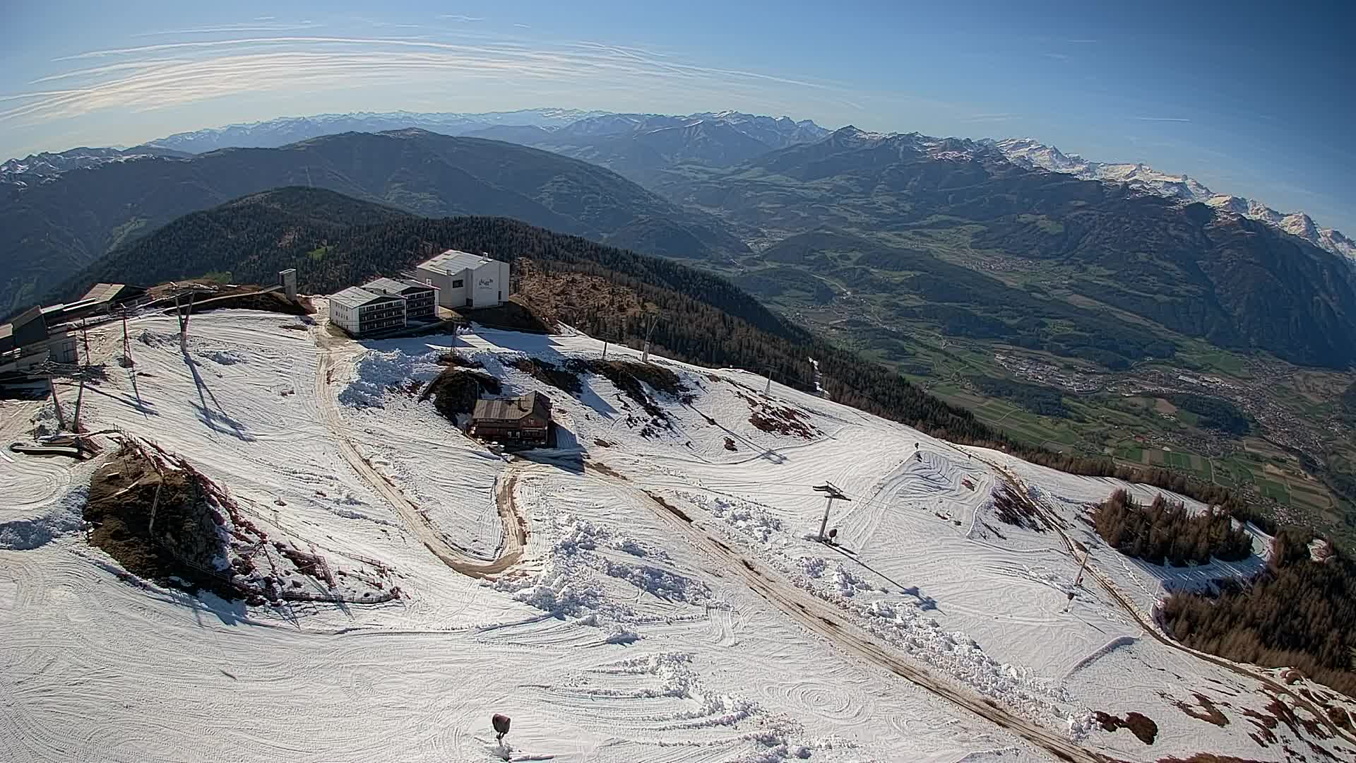 Station de ski Kronplatz sommet | vue sur Brunico