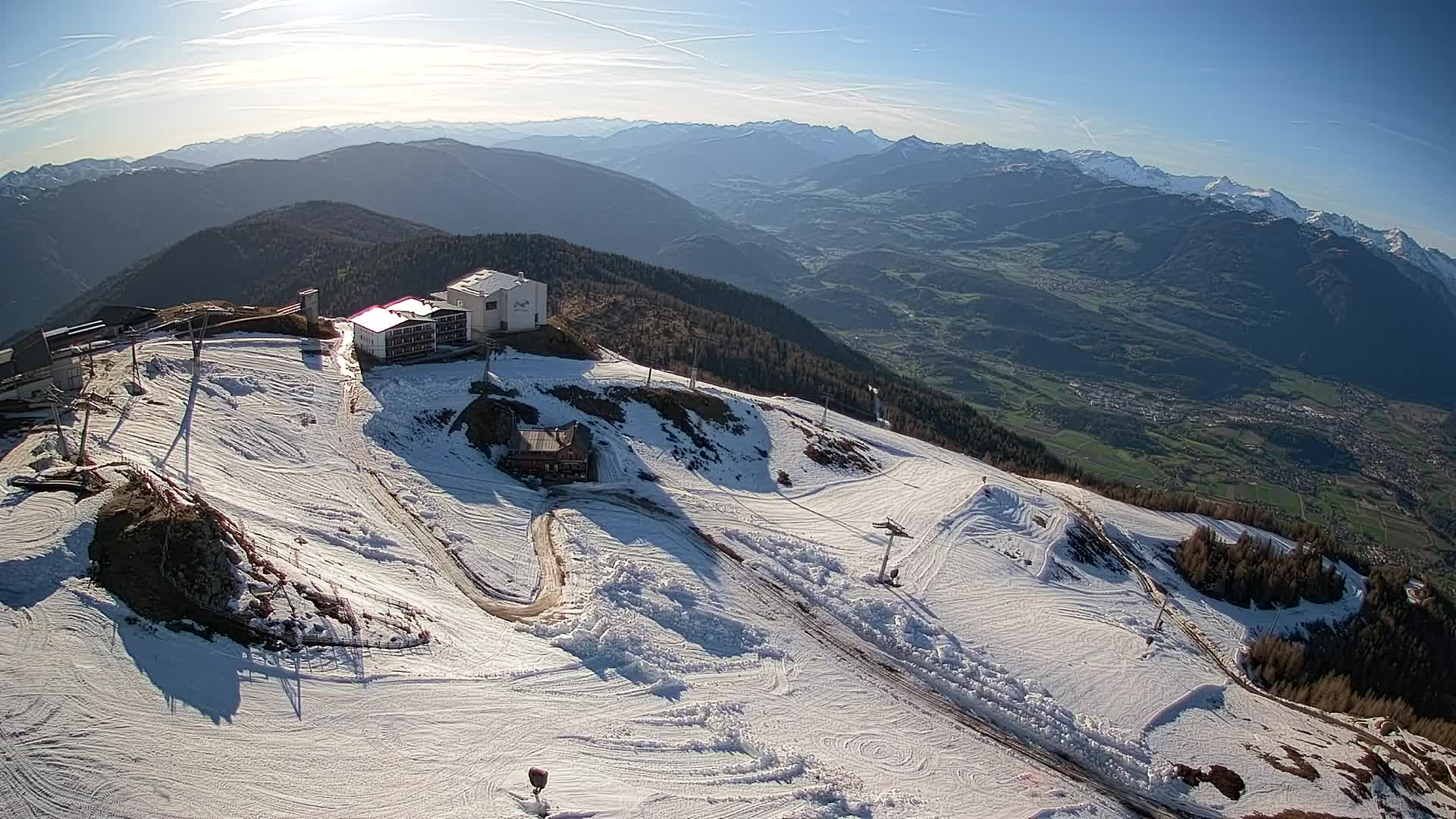 Station de ski Kronplatz sommet | vue sur Brunico