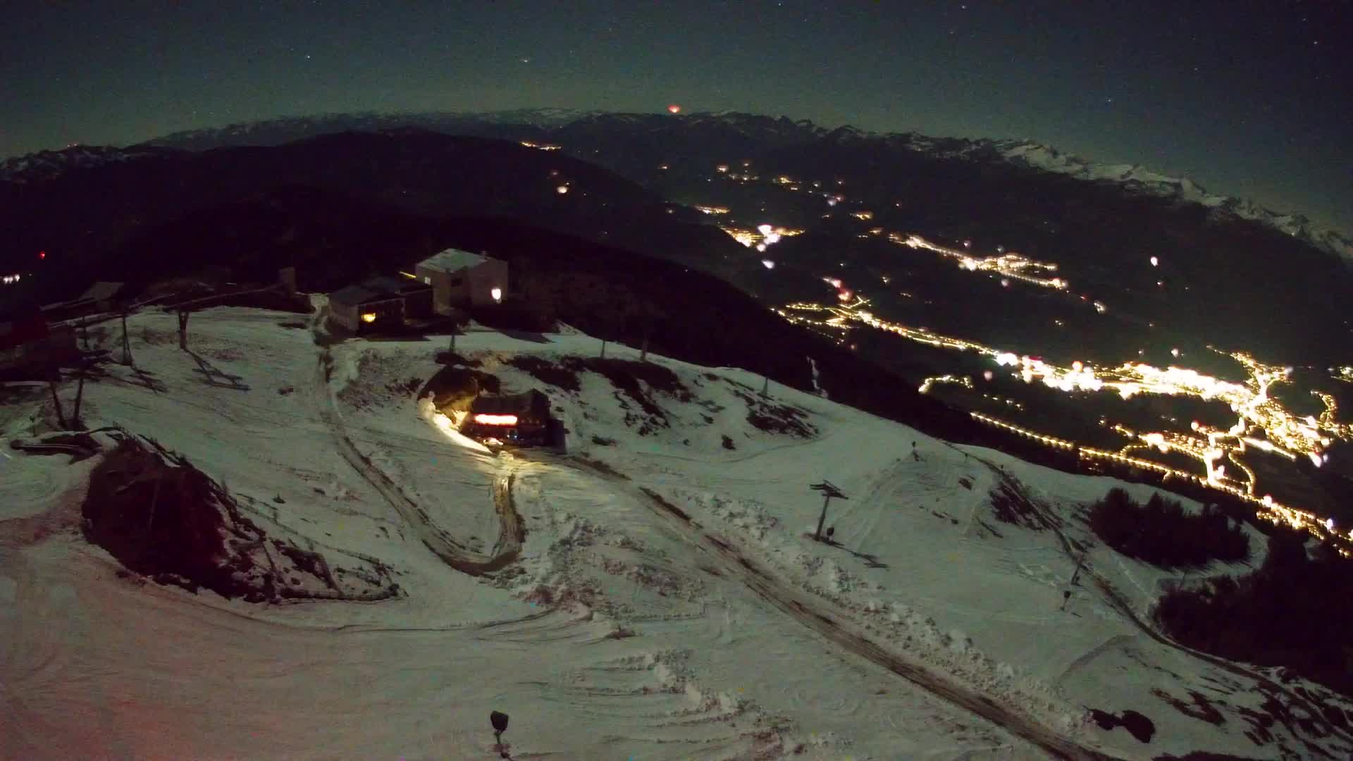 Station de ski Kronplatz sommet | vue sur Brunico
